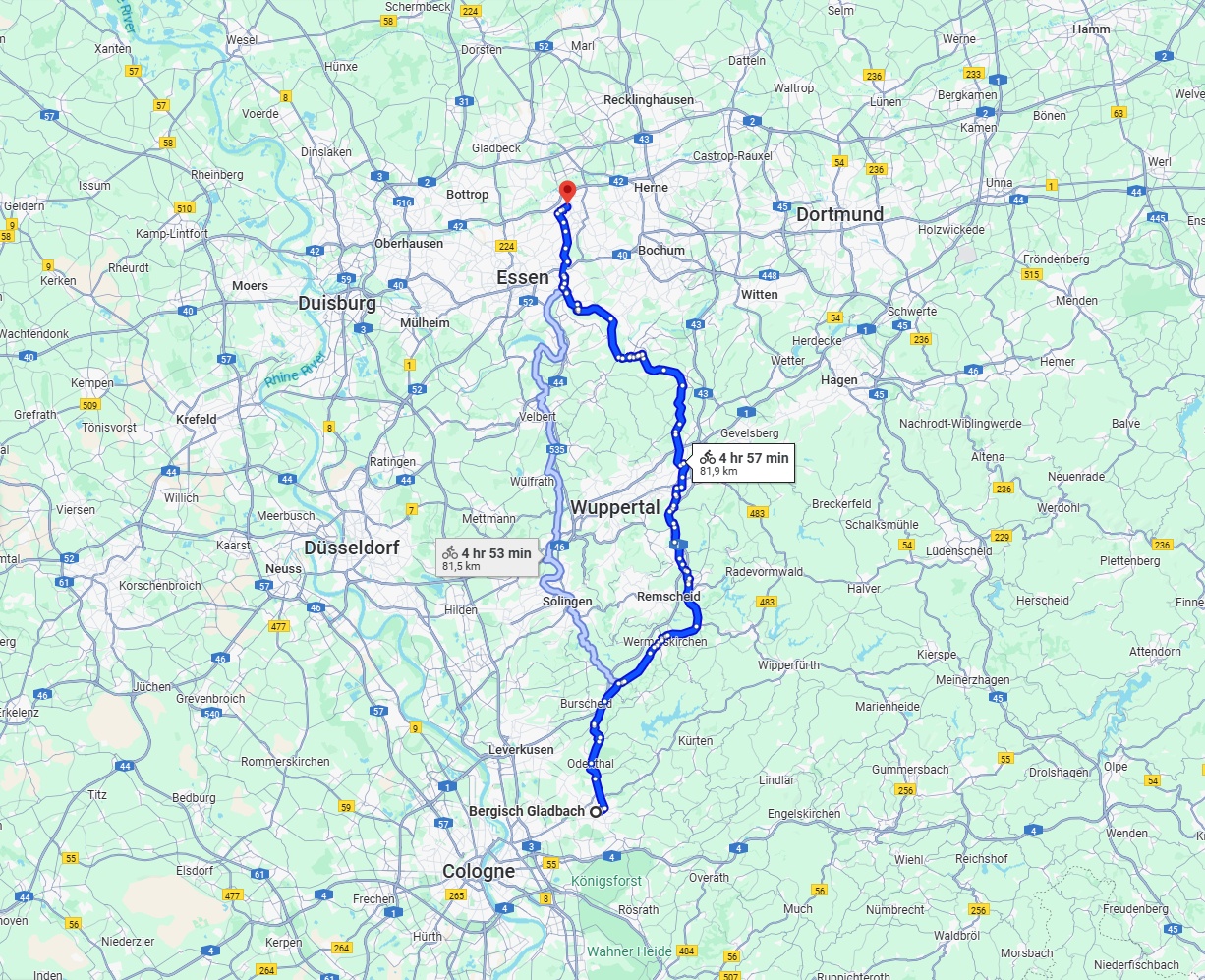 Anreise von Bergisch Gladbach Zu Gelsenkirchen Über 