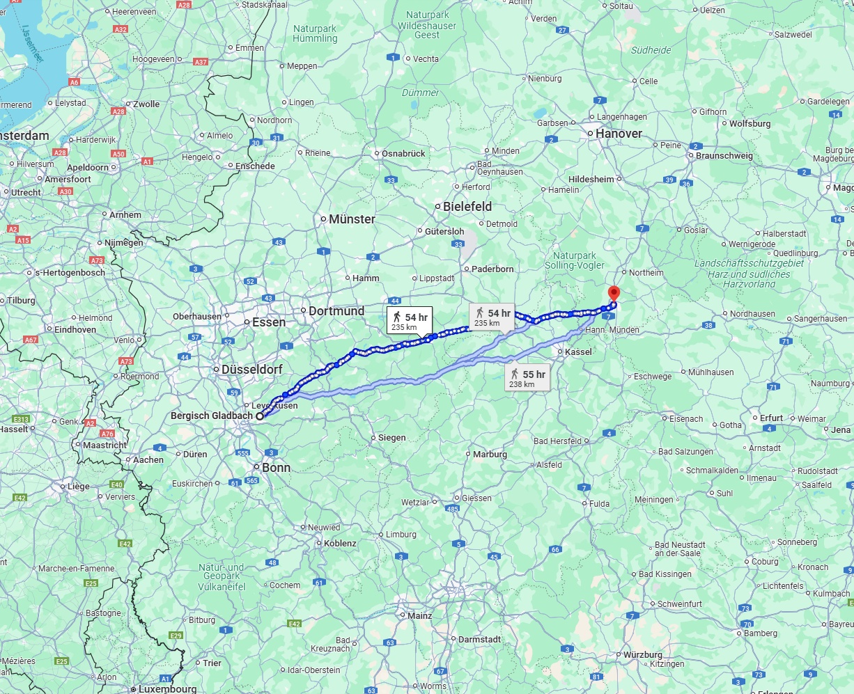 Anreise von Bergisch Gladbach Zu Göttingen Über 