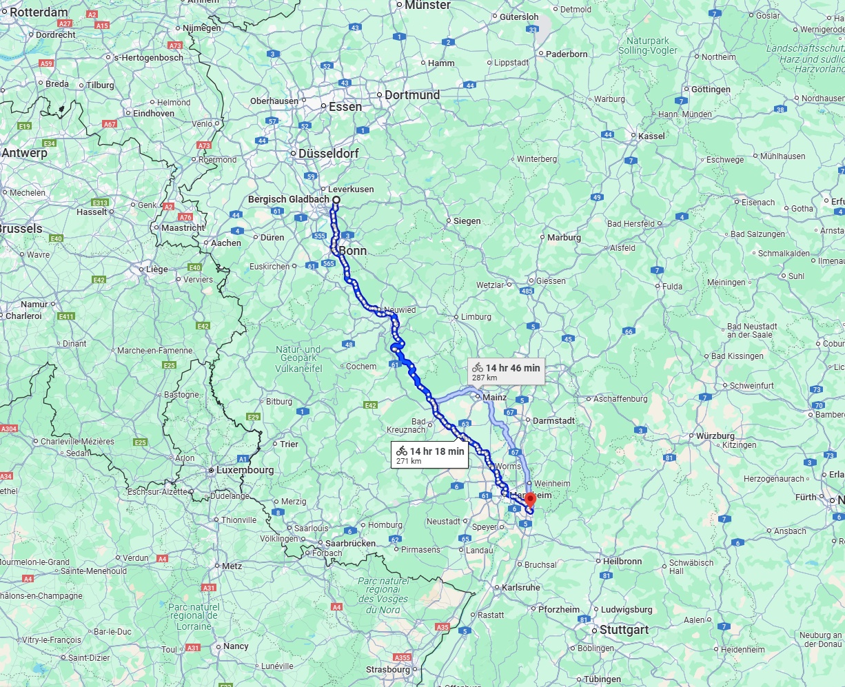 Anreise von Bergisch Gladbach Zu Heidelberg Über 