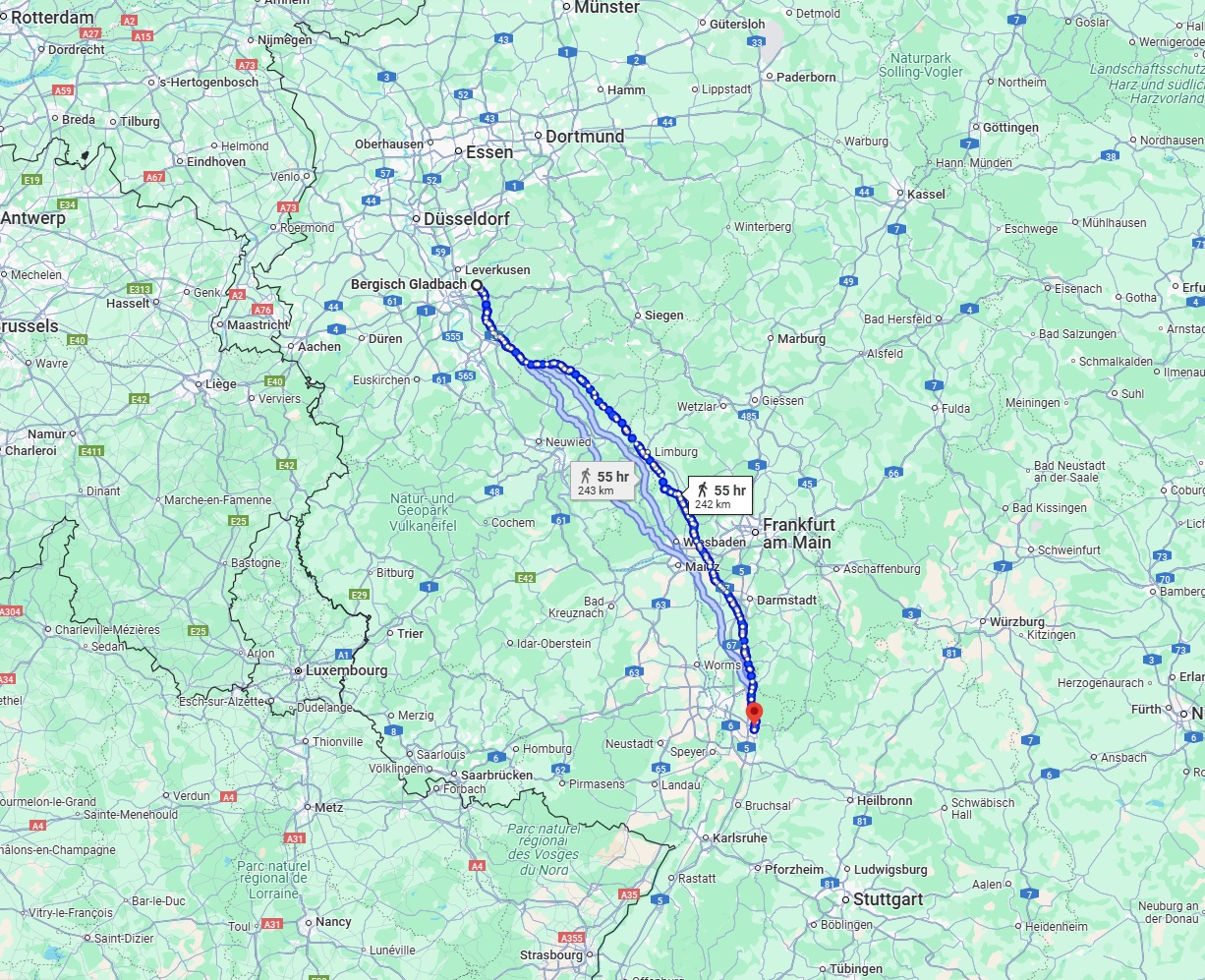 Anreise von Bergisch Gladbach Zu Heidelberg Über 