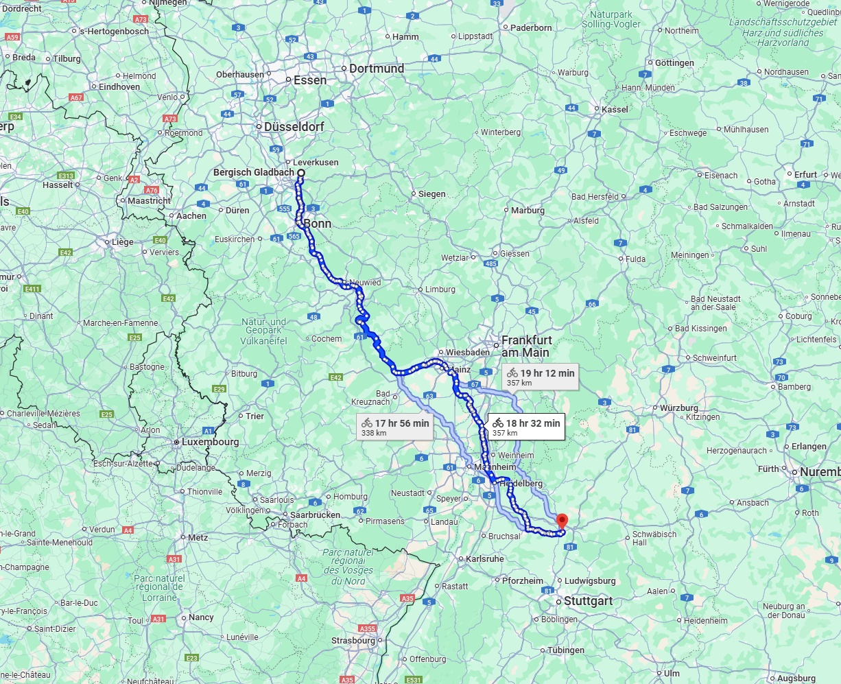 Anreise von Bergisch Gladbach Zu Heilbronn Über 