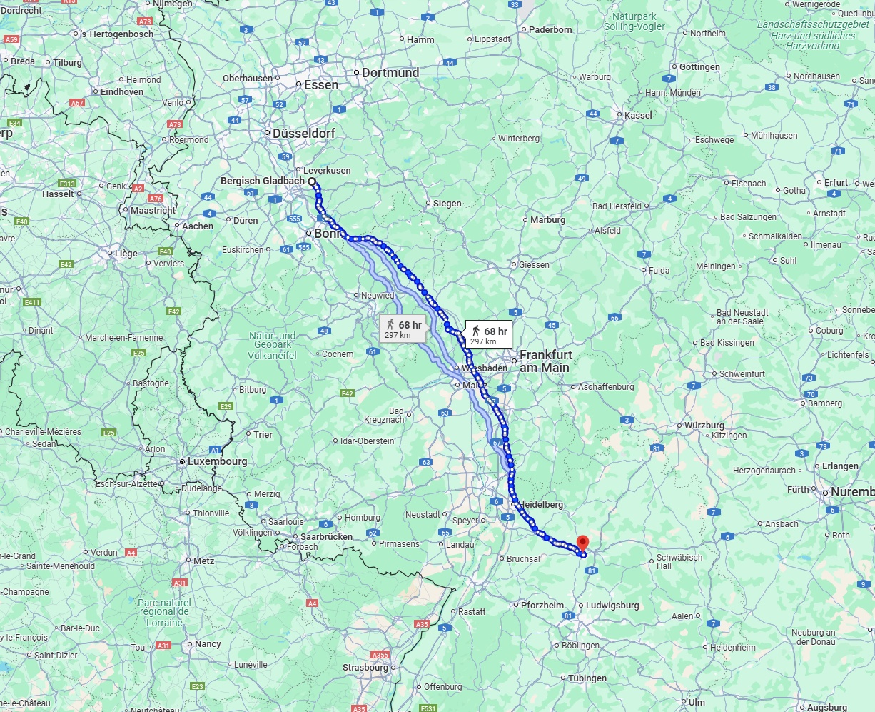 Anreise von Bergisch Gladbach Zu Heilbronn Über 
