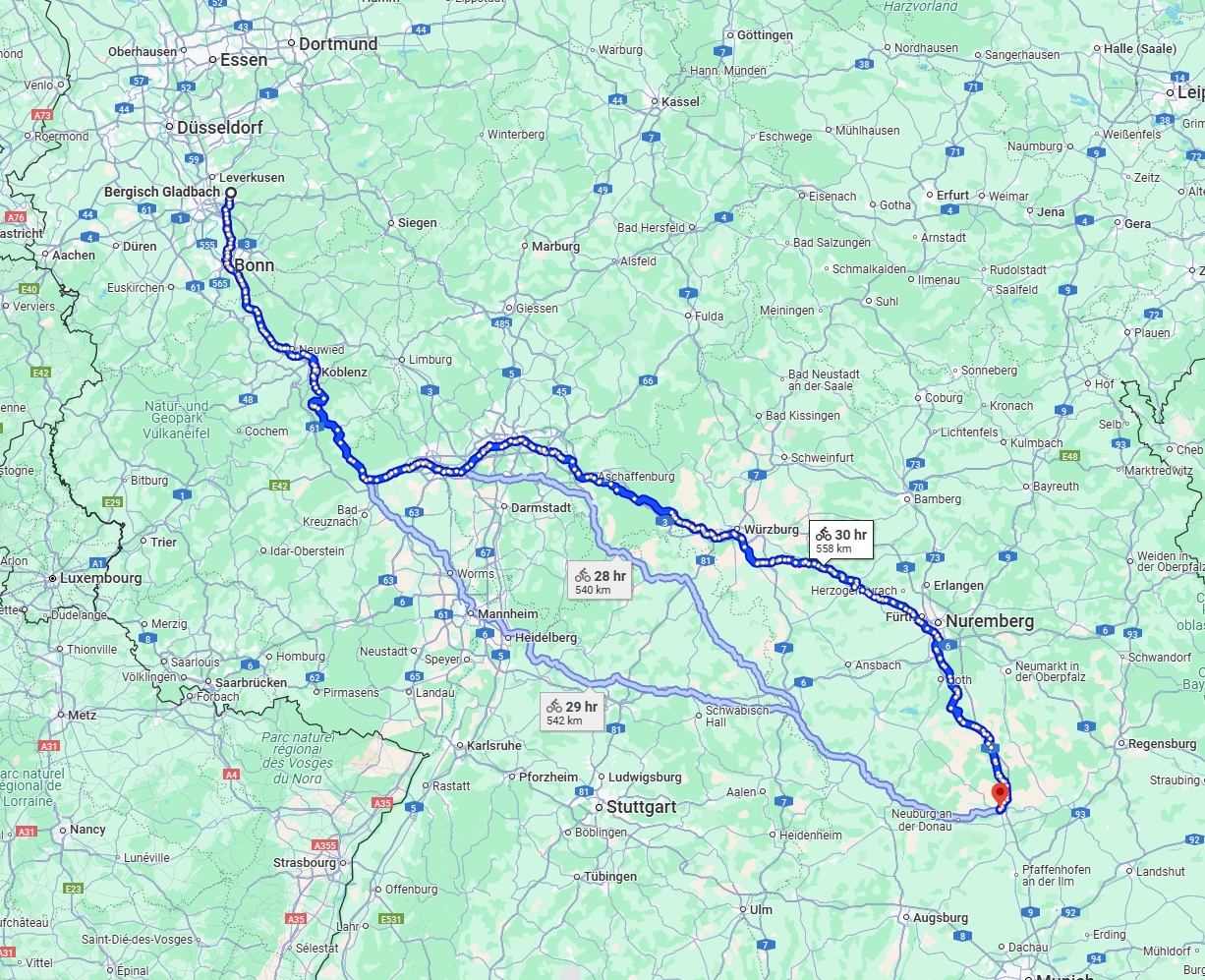 Anreise von Bergisch Gladbach Zu Ingolstadt Über 