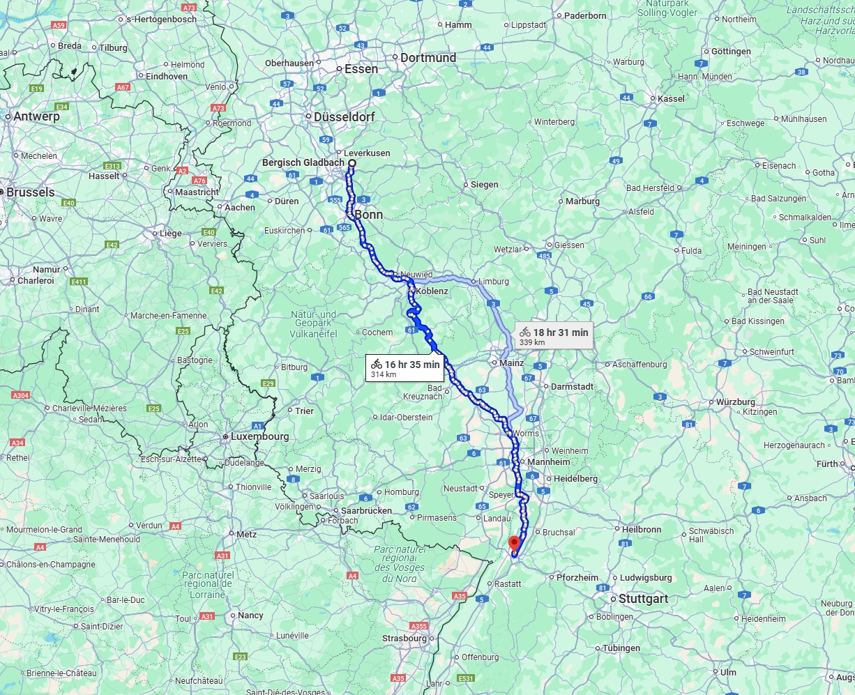 Anreise von Bergisch Gladbach Zu Karlsruhe Über 