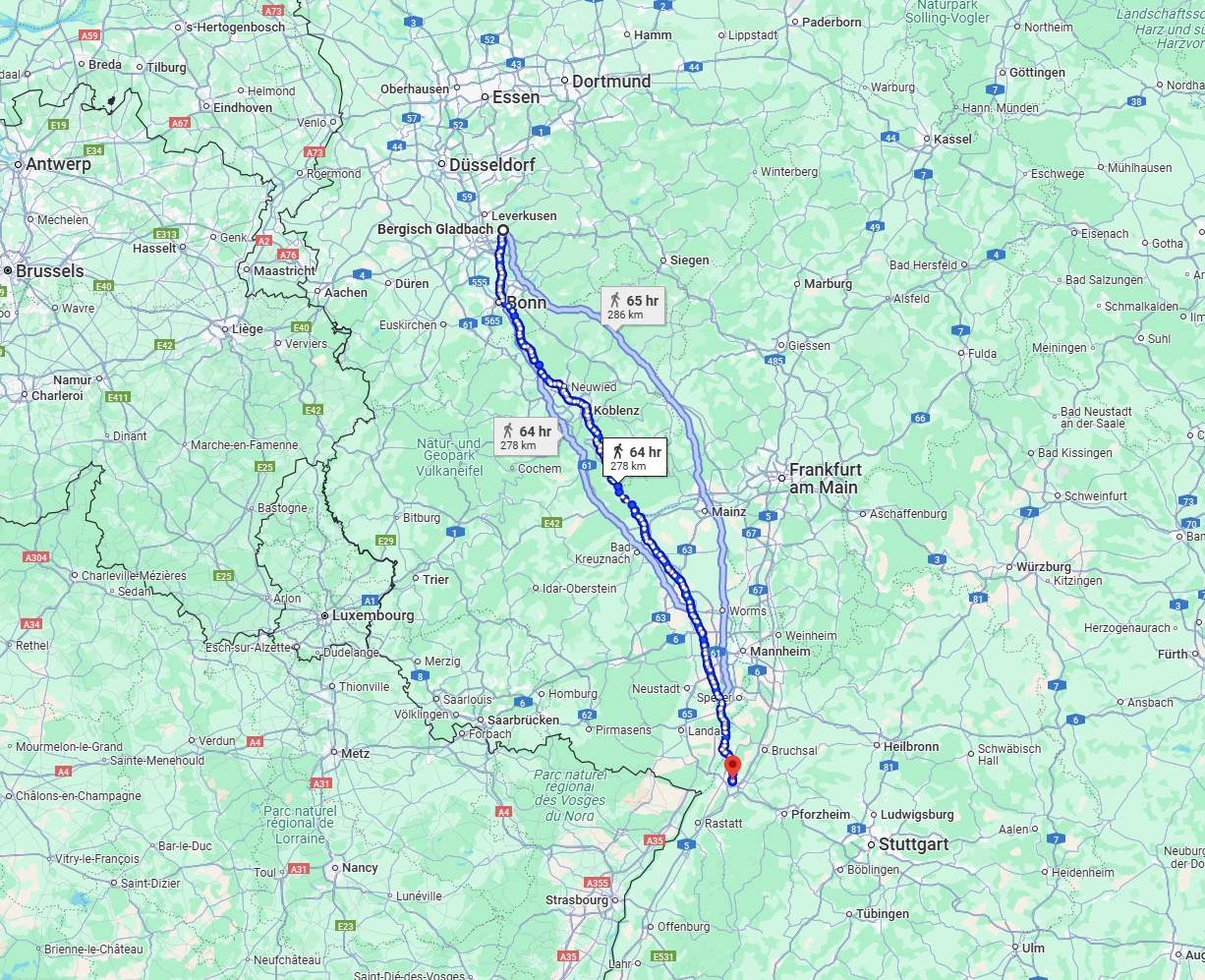 Anreise von Bergisch Gladbach Zu Karlsruhe Über 