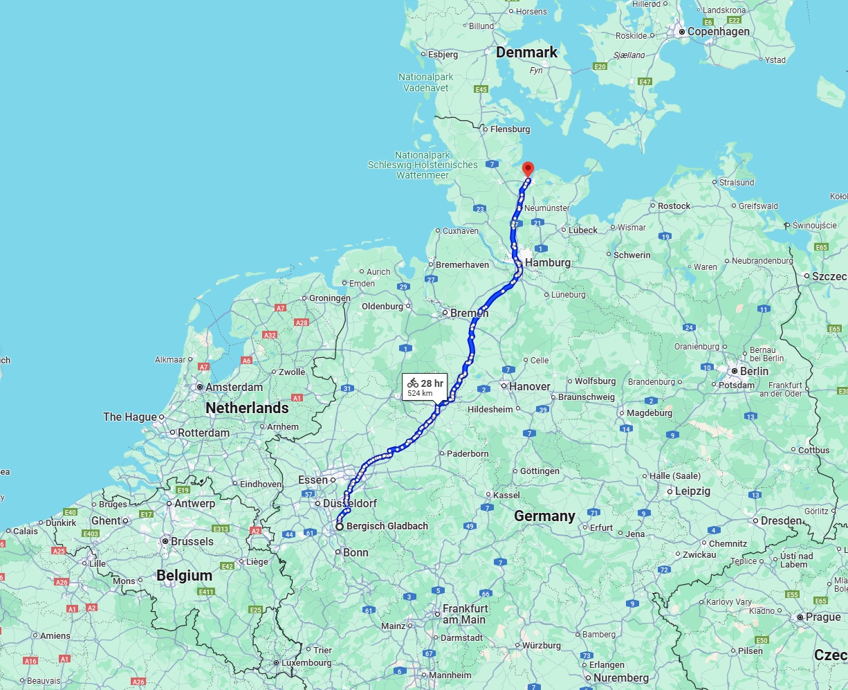 Anreise von Bergisch Gladbach Zu Kiel Über 