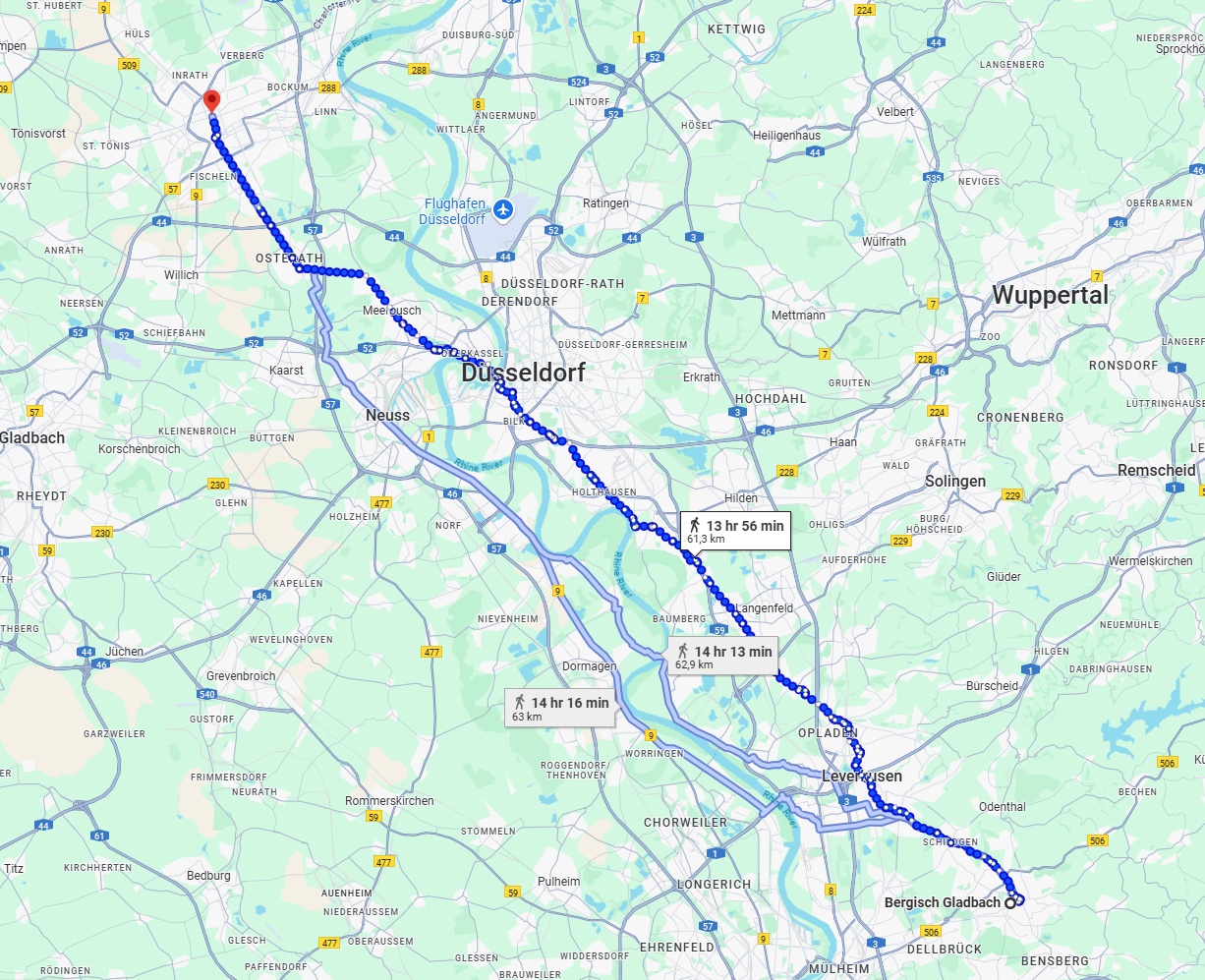 Anreise von Bergisch Gladbach Zu Krefeld Über 