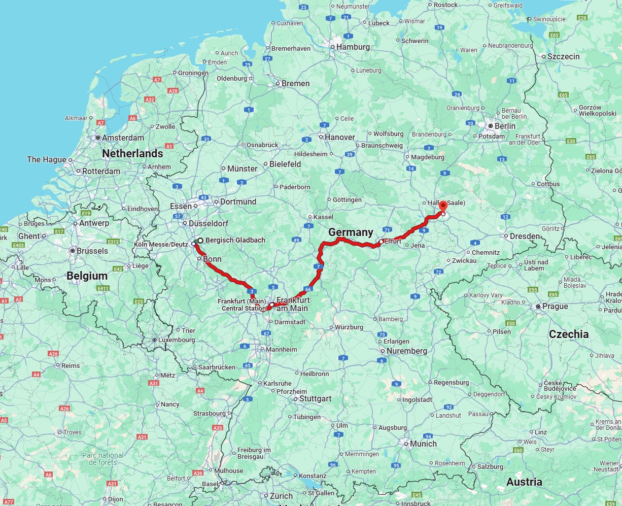 Anreise von Bergisch Gladbach Zu Leipzig Über 
