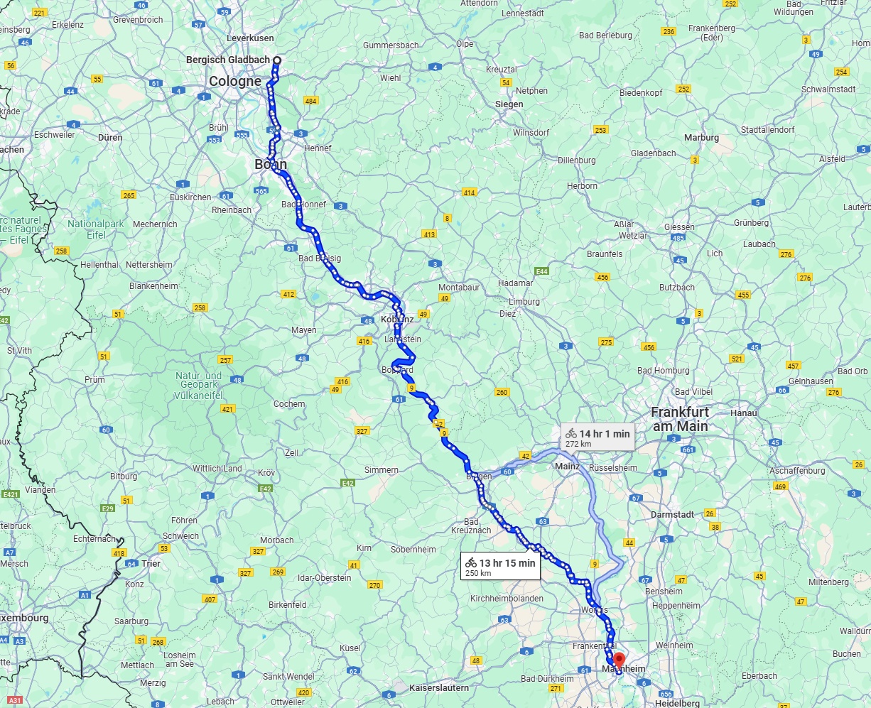 Anreise von Bergisch Gladbach Zu Ludwigshafen am Rhein Über 