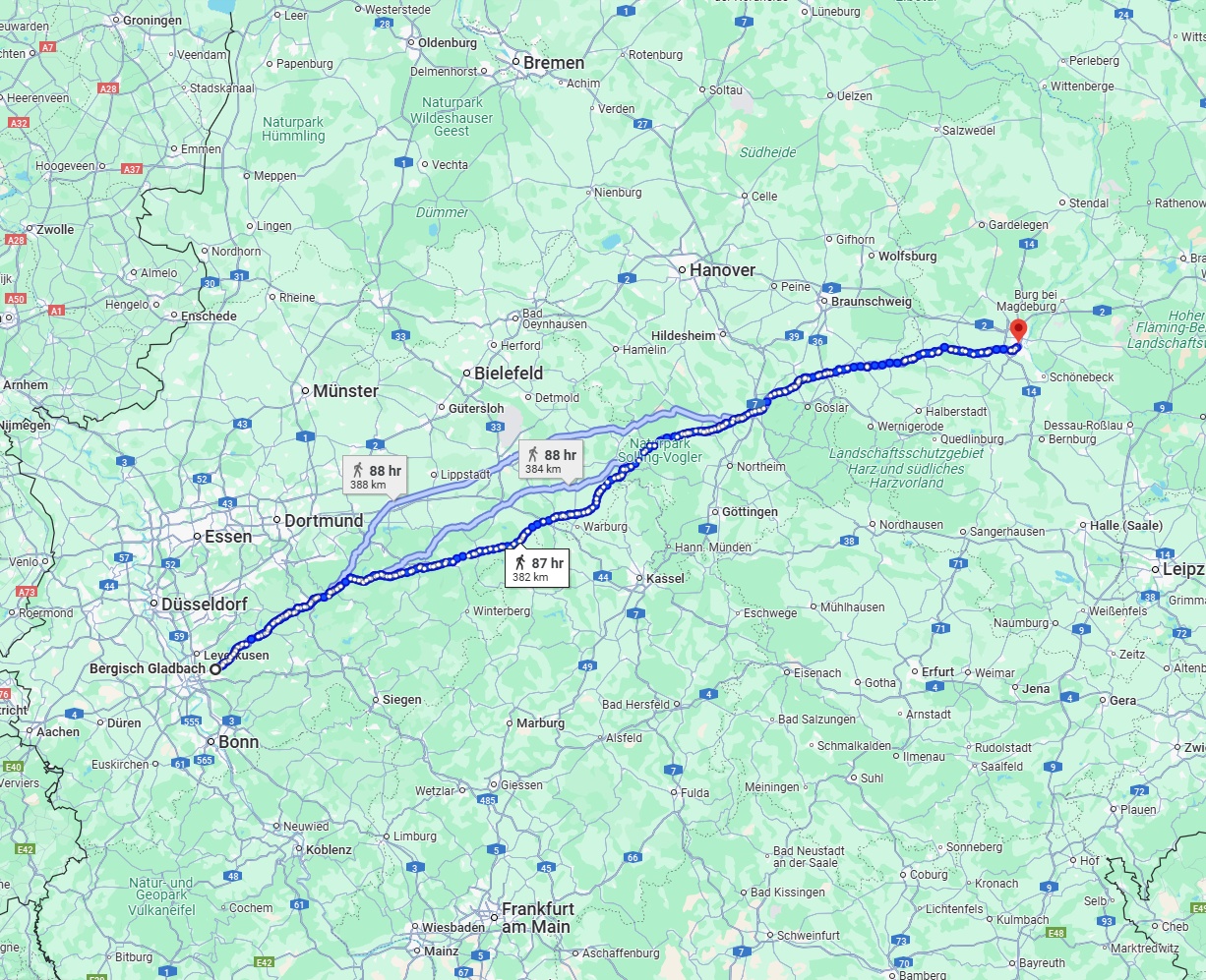 Anreise von Bergisch Gladbach Zu Magdeburg Über 