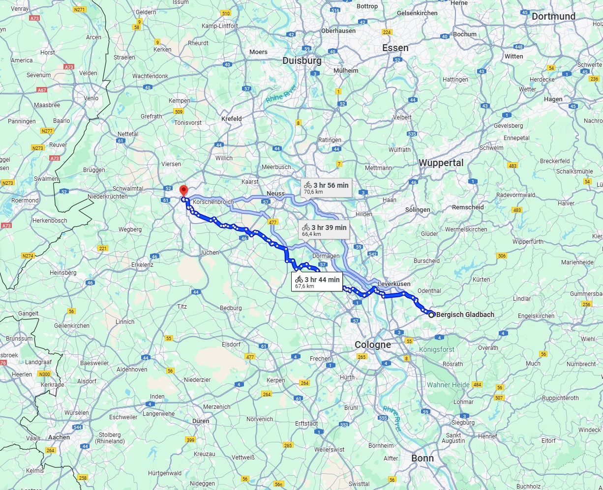 Anreise von Bergisch Gladbach Zu Mönchengladbach Über 