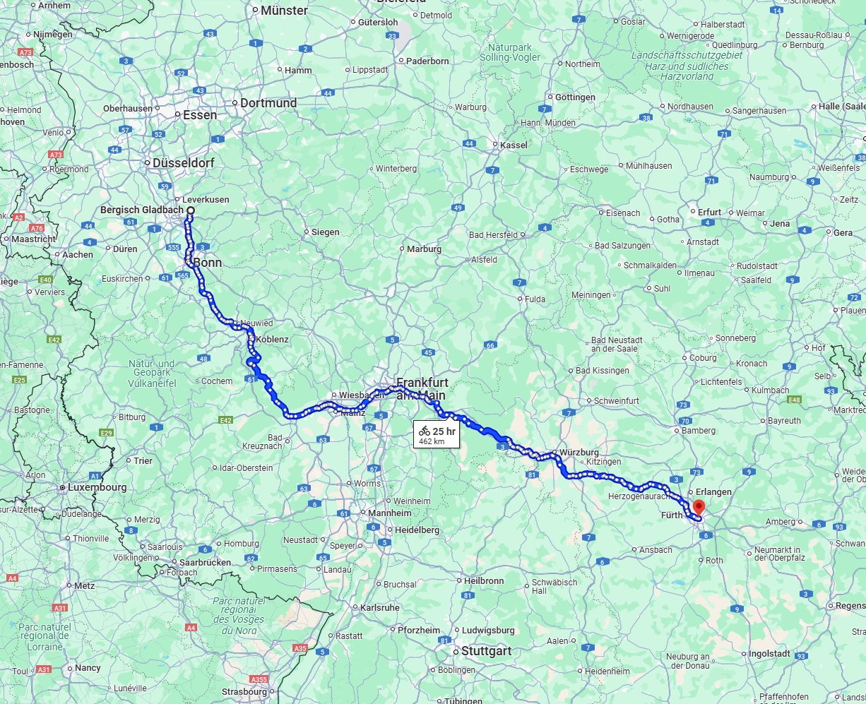 Anreise von Bergisch Gladbach Zu Nürnberg Über 
