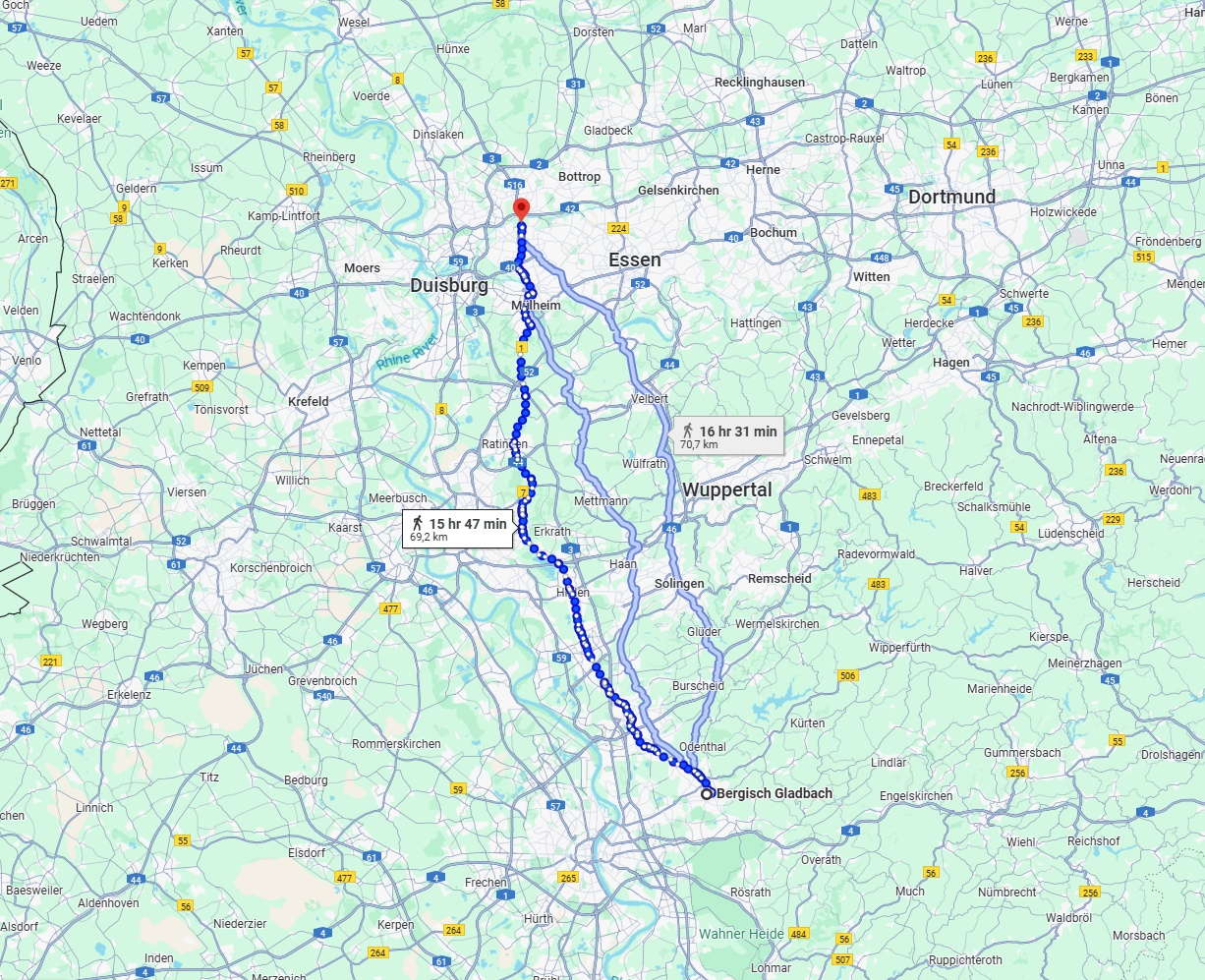 Anreise von Bergisch Gladbach Zu Oberhausen Über 