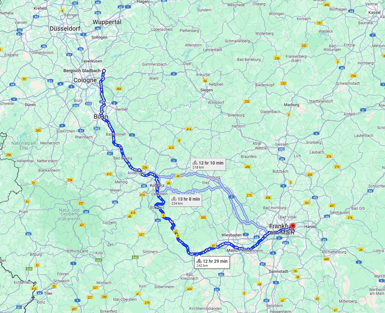 Anreise von Bergisch Gladbach Zu Offenbach am Main Über 