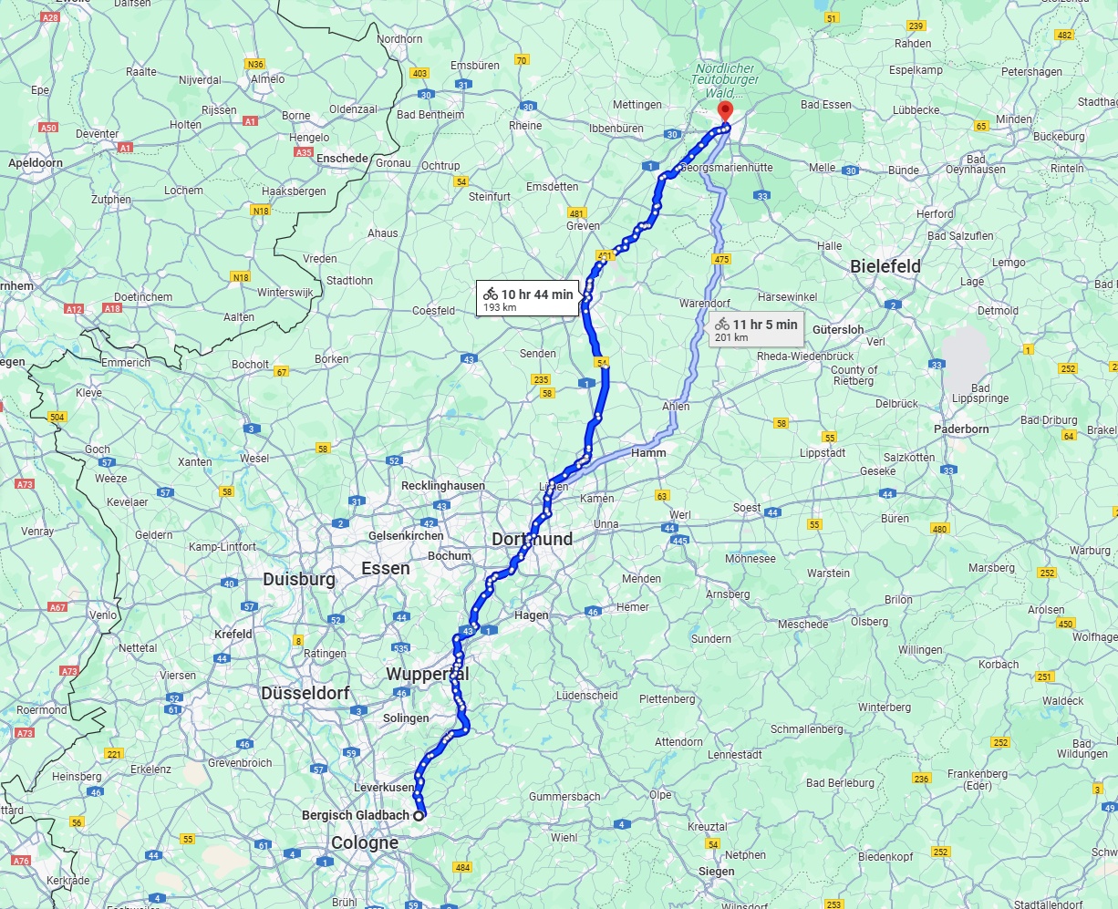 Anreise von Bergisch Gladbach Zu Osnabrück Über 
