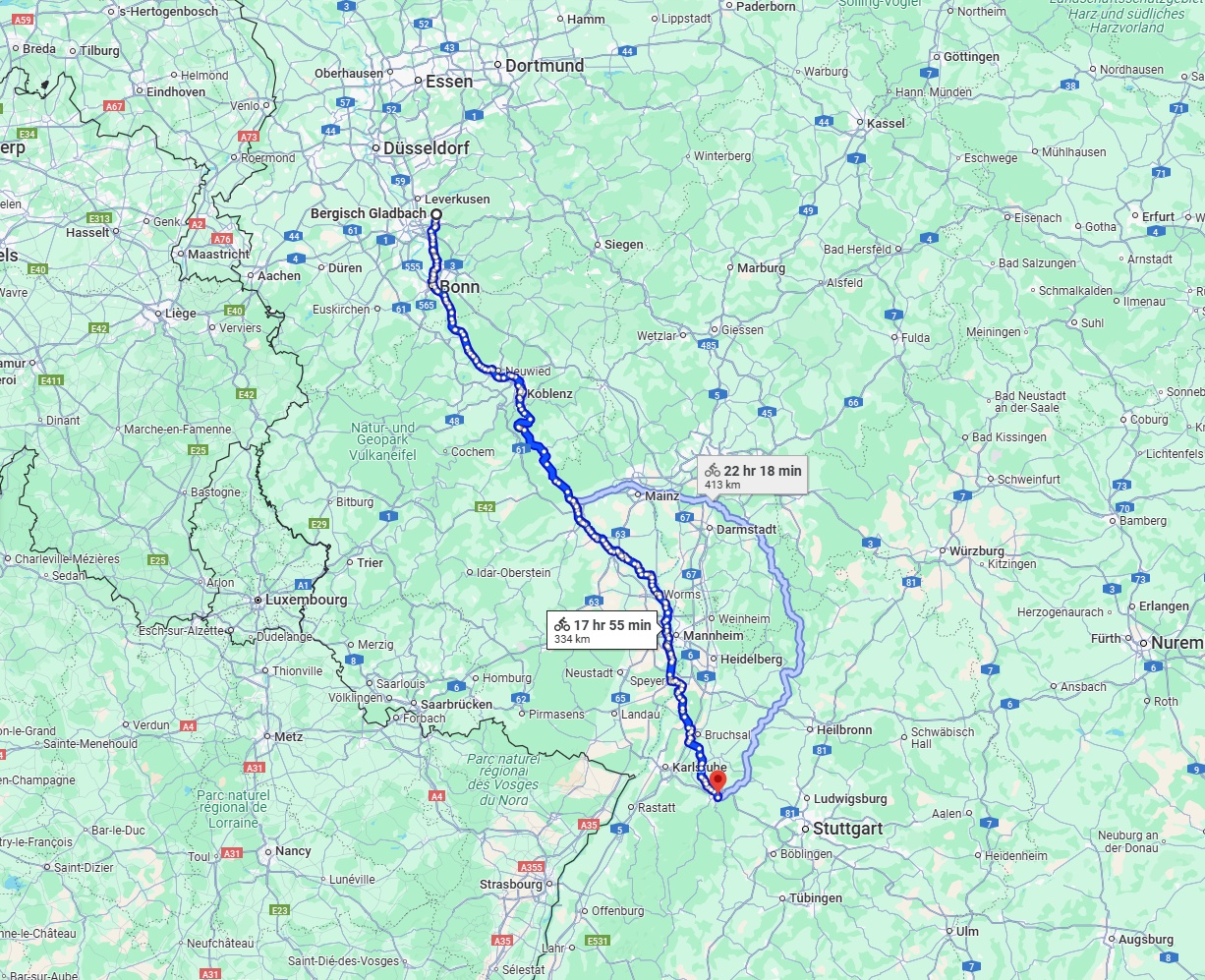Anreise von Bergisch Gladbach Zu Pforzheim Über 