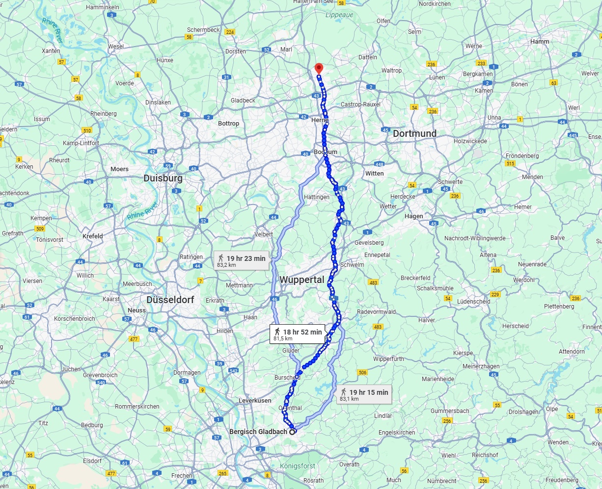 Anreise von Bergisch Gladbach Zu Recklinghausen Über 