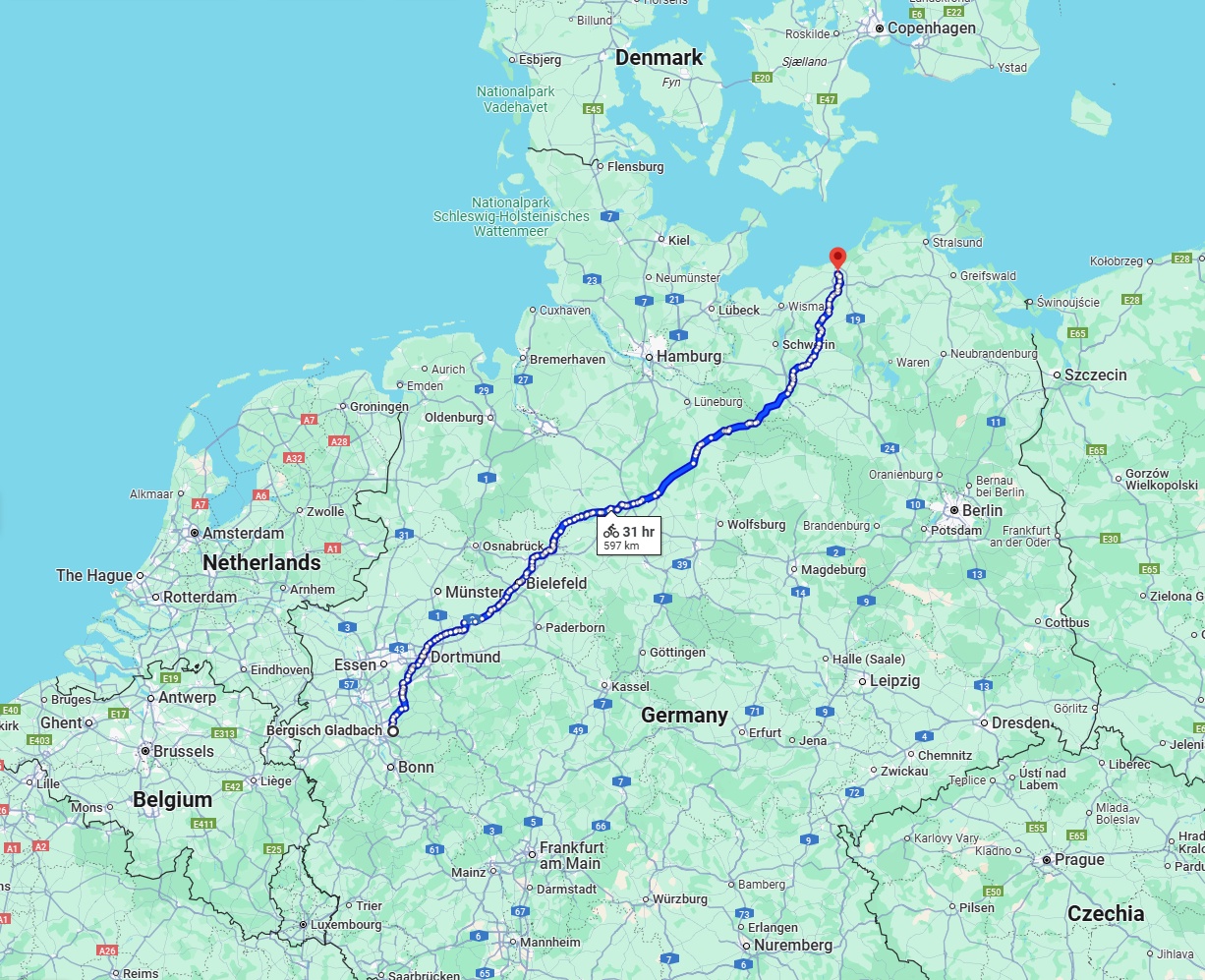 Anreise von Bergisch Gladbach Zu Rostock Über 