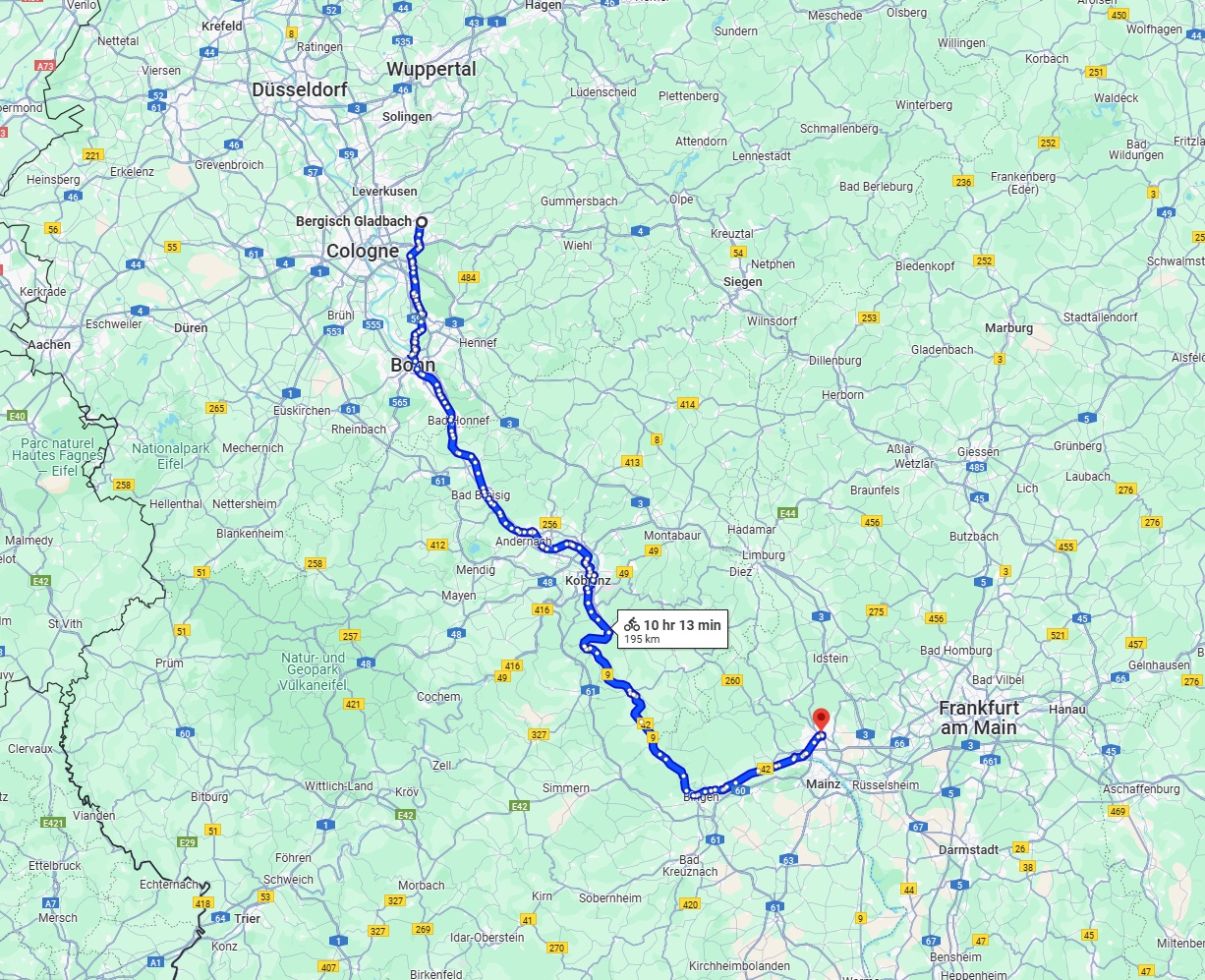 Anreise von Bergisch Gladbach Zu Wiesbaden Über 