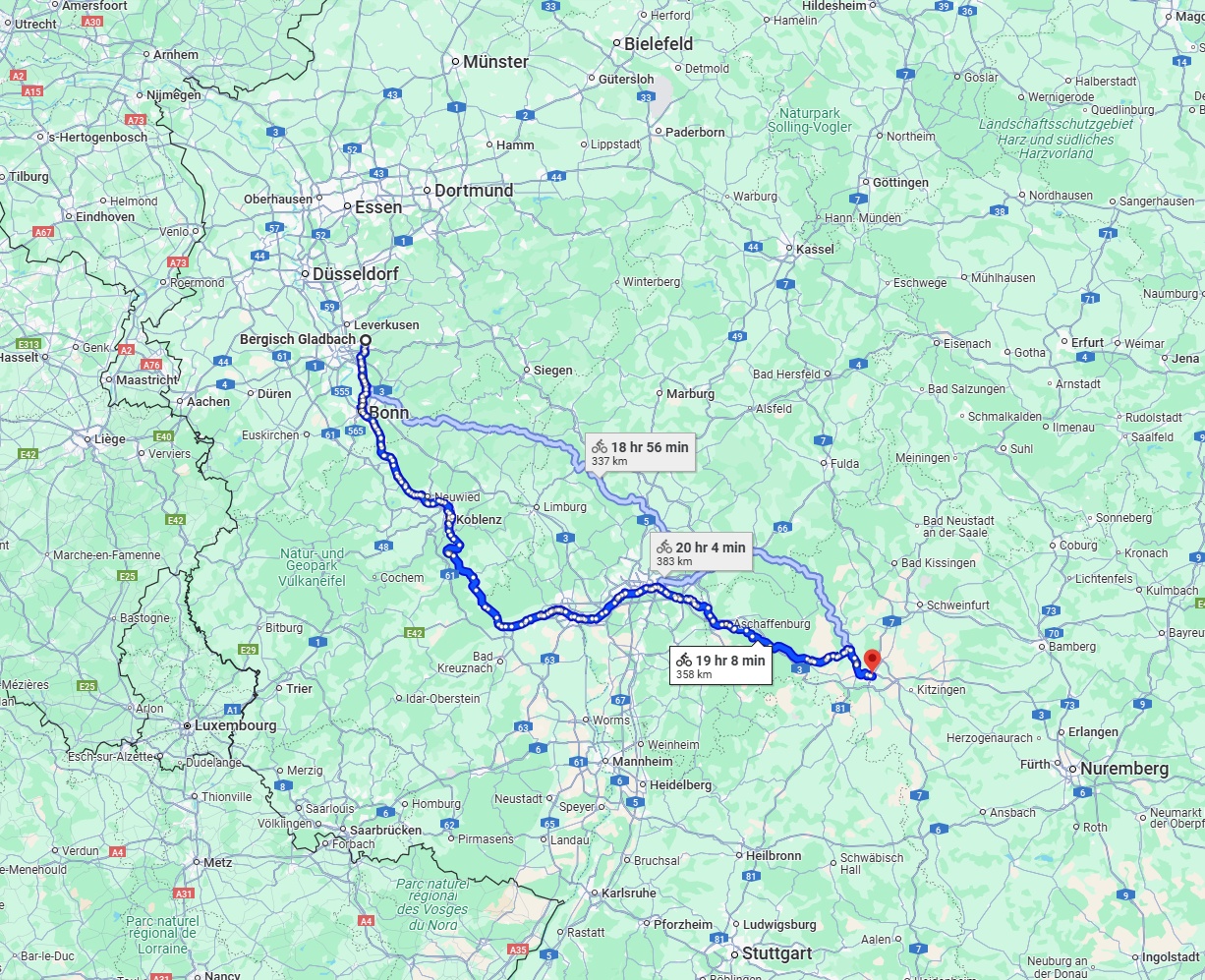 Anreise von Bergisch Gladbach Zu Würzburg Über 