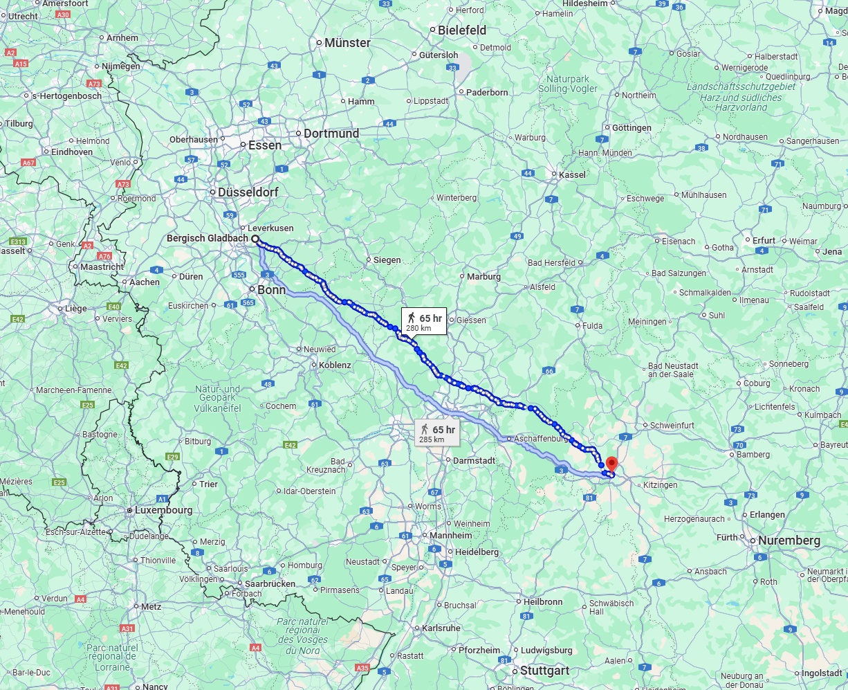 Anreise von Bergisch Gladbach Zu Würzburg Über 