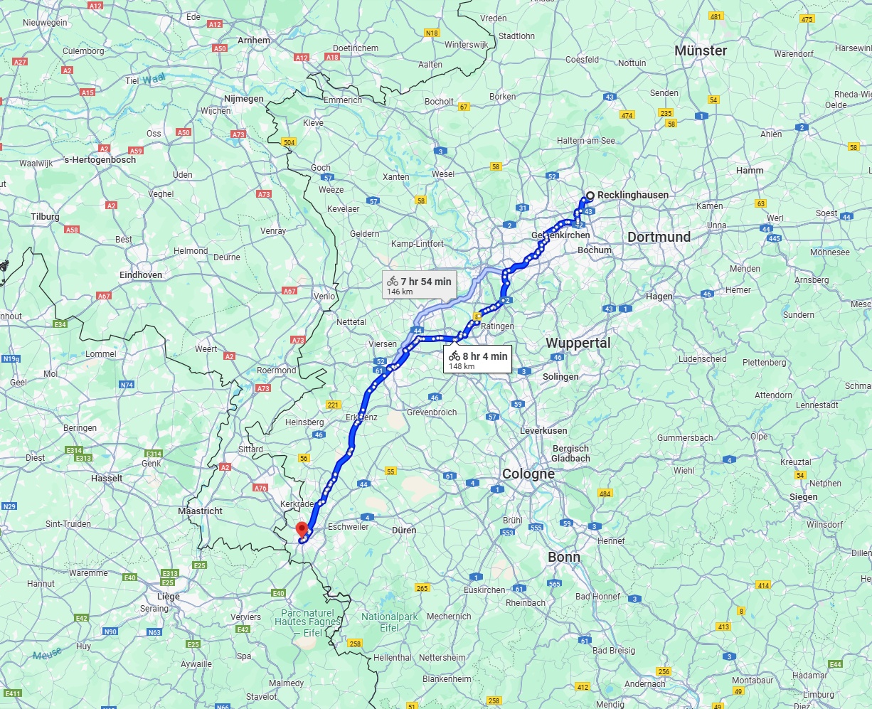 Anreise von Recklinghausen Zu Aachen Über 