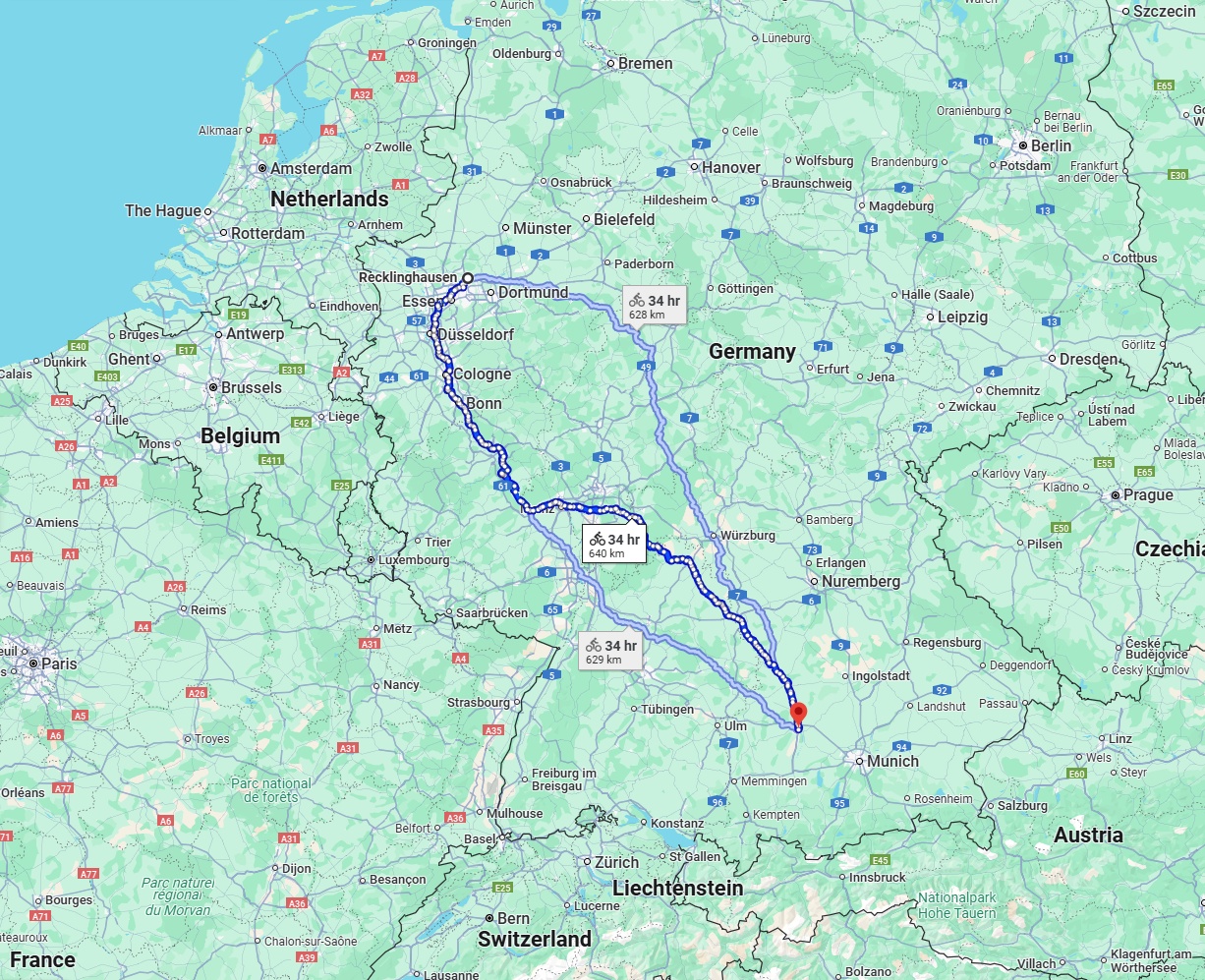 Anreise von Recklinghausen Zu Augsburg Über 