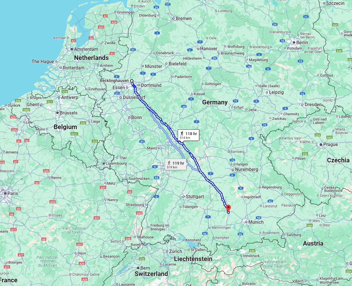 Anreise von Recklinghausen Zu Augsburg Über 