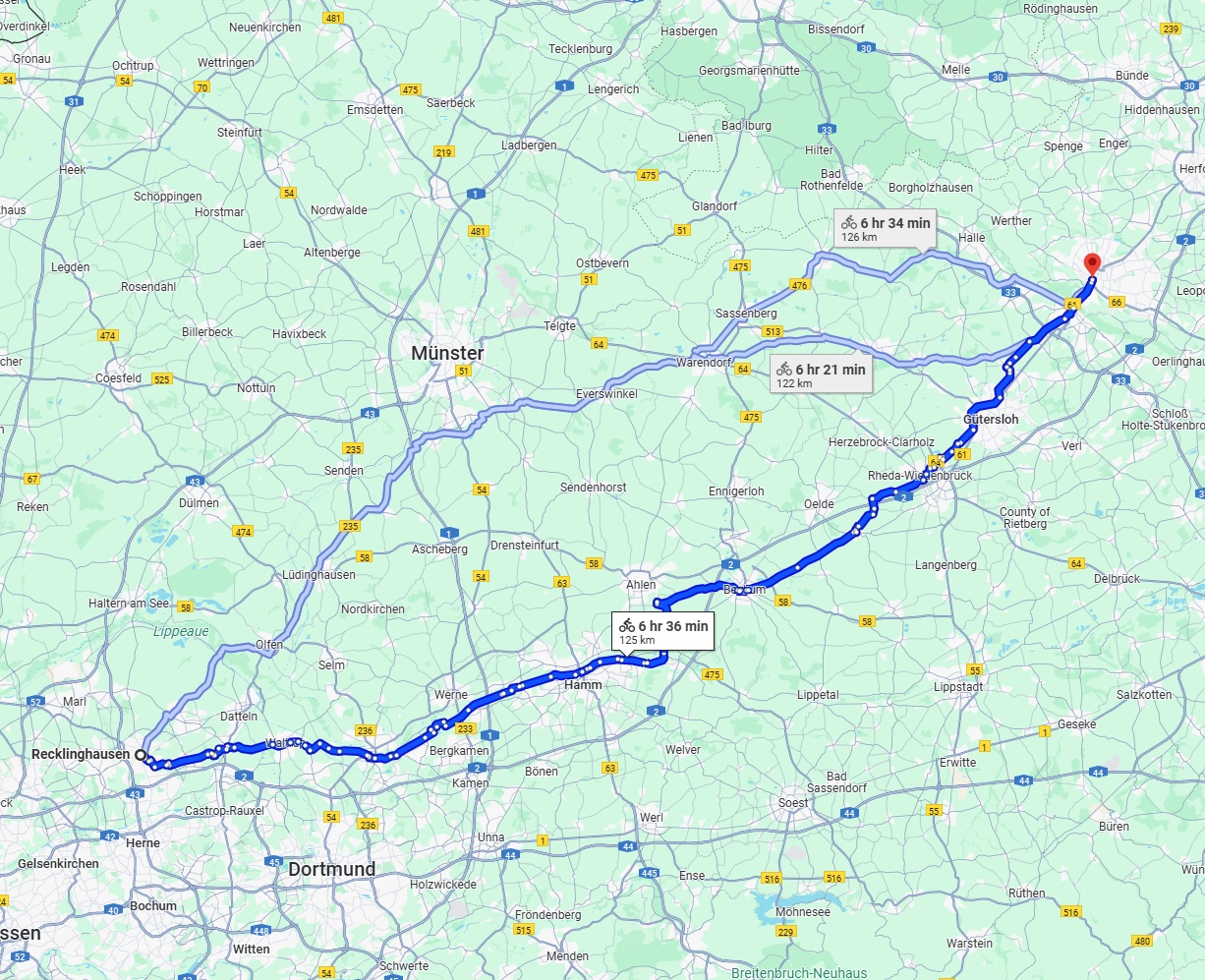 Anreise von Recklinghausen Zu Bielefeld Über 