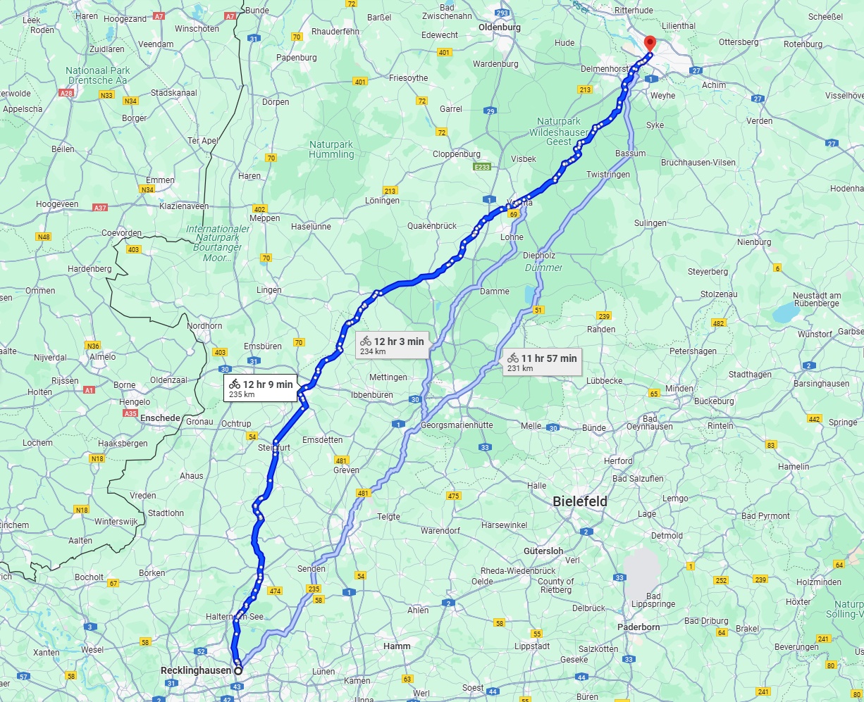 Anreise von Recklinghausen Zu Bremen Über 