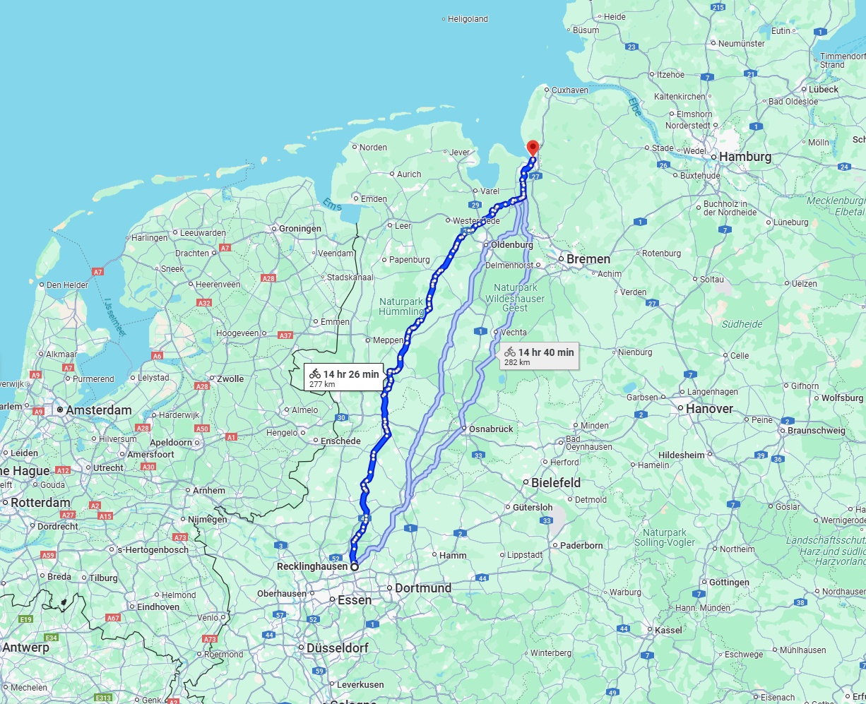Anreise von Recklinghausen Zu Bremerhaven Über 