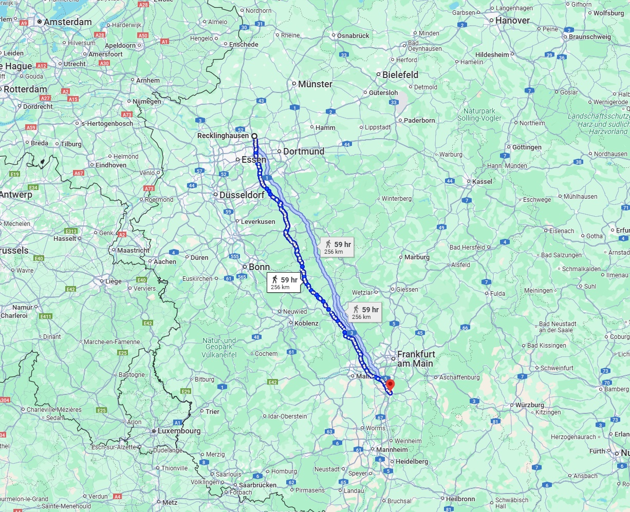 Anreise von Recklinghausen Zu Darmstadt Über 