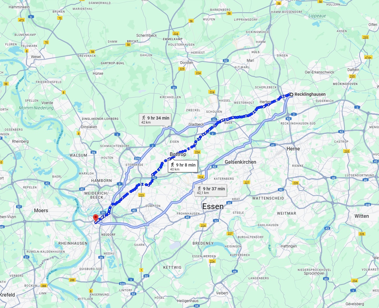 Anreise von Recklinghausen Zu Duisburg Über 