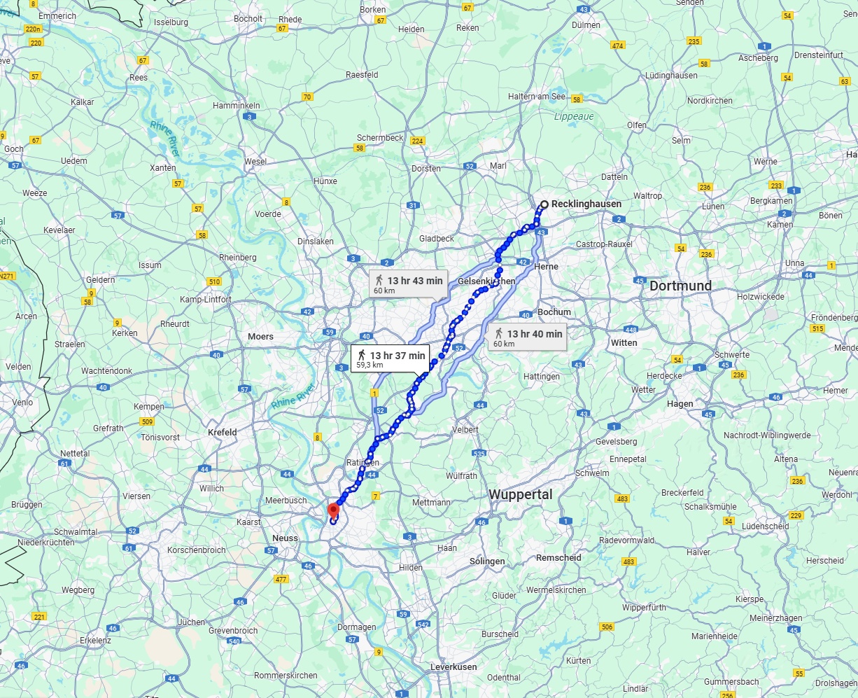 Anreise von Recklinghausen Zu Düsseldorf Über 