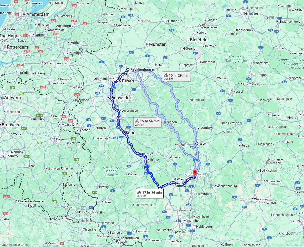 Anreise von Recklinghausen Zu Frankfurt am Main Über 