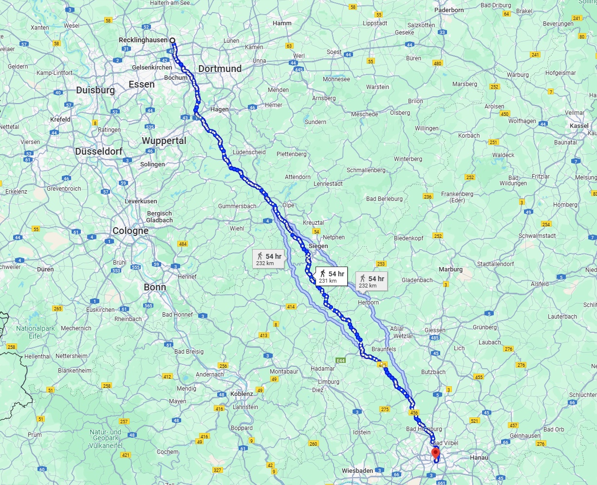 Anreise von Recklinghausen Zu Frankfurt am Main Über 