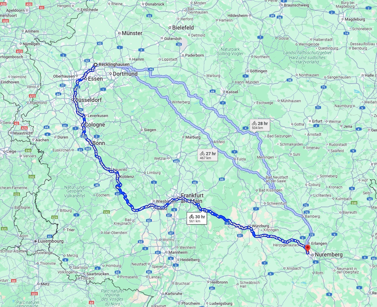 Anreise von Recklinghausen Zu Fürth Über 