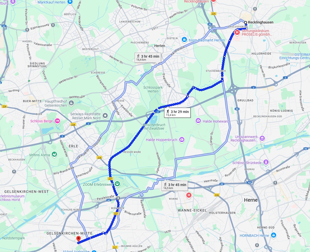 Anreise von Recklinghausen Zu Gelsenkirchen Über 