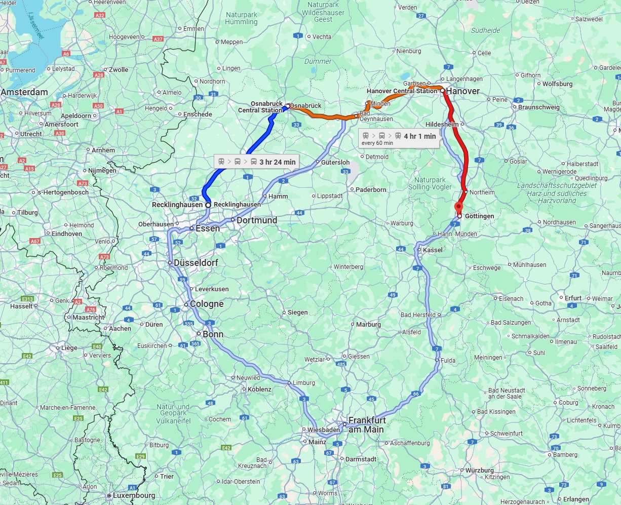Anreise von Recklinghausen Zu Göttingen Über 