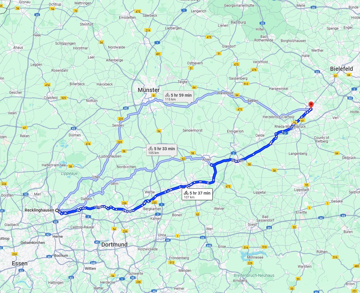 Anreise von Recklinghausen Zu Gütersloh Über 