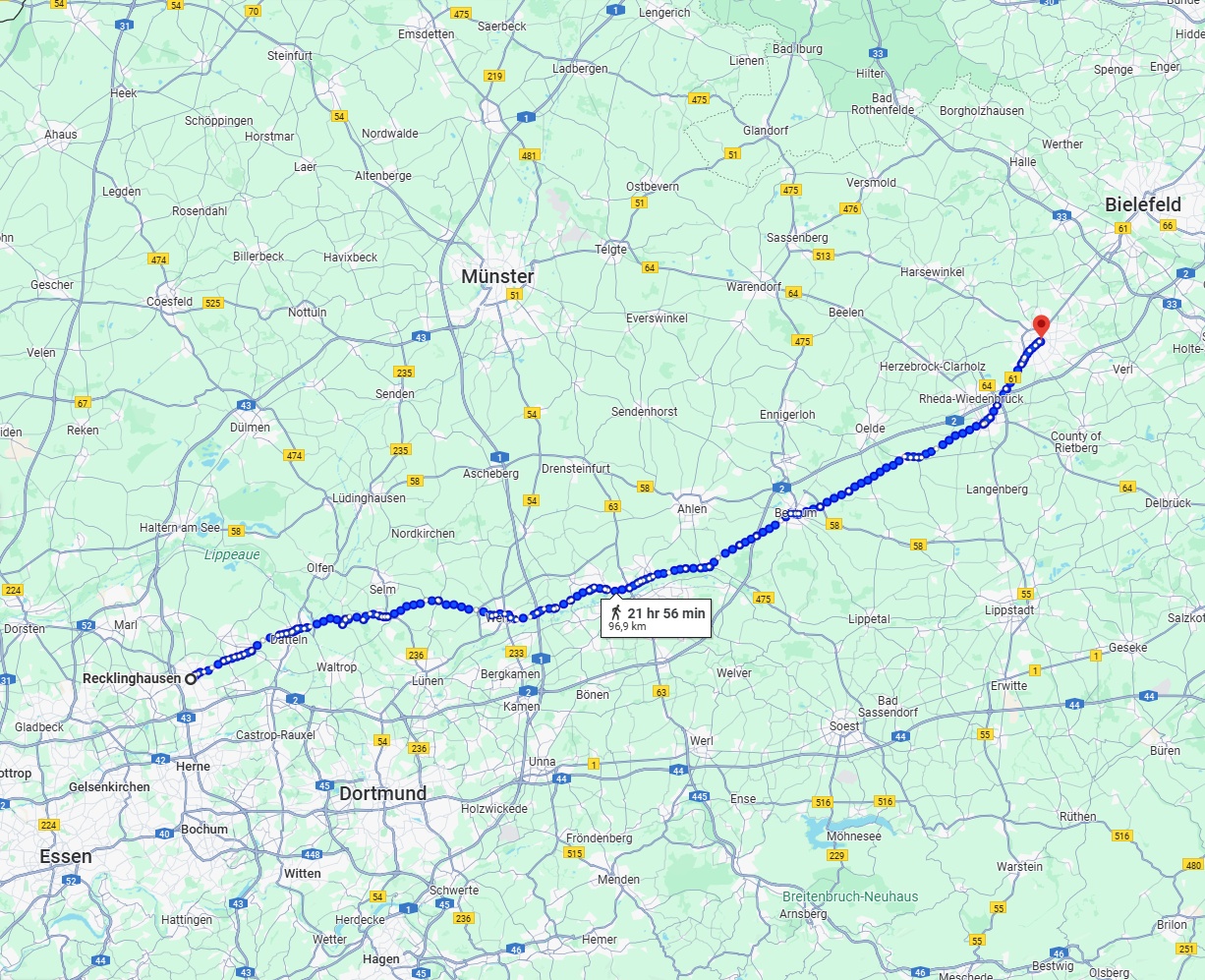 Anreise von Recklinghausen Zu Gütersloh Über 