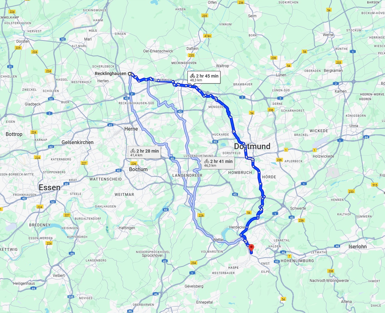 Anreise von Recklinghausen Zu Hagen Über 