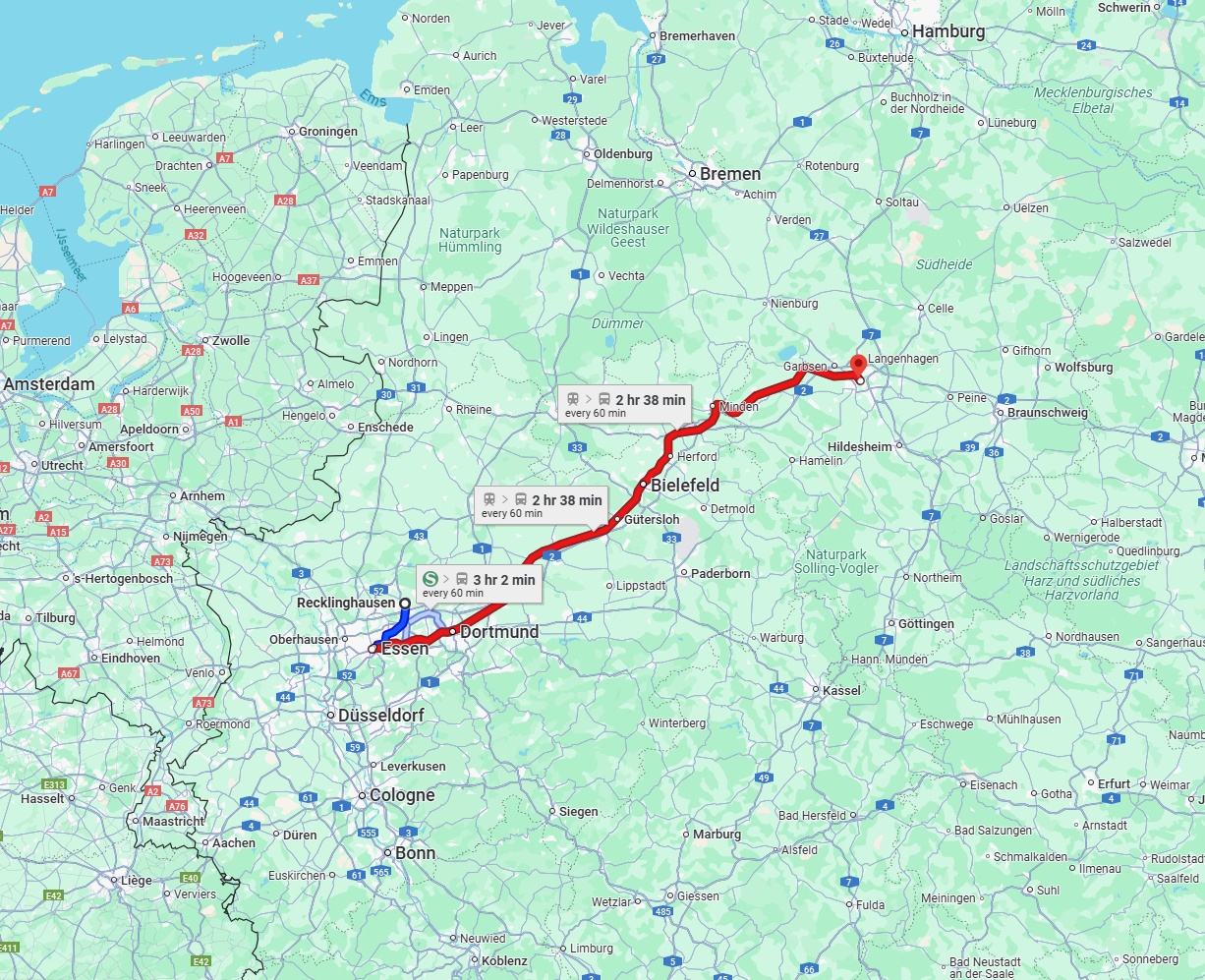 Anreise von Recklinghausen Zu Hannover Über 