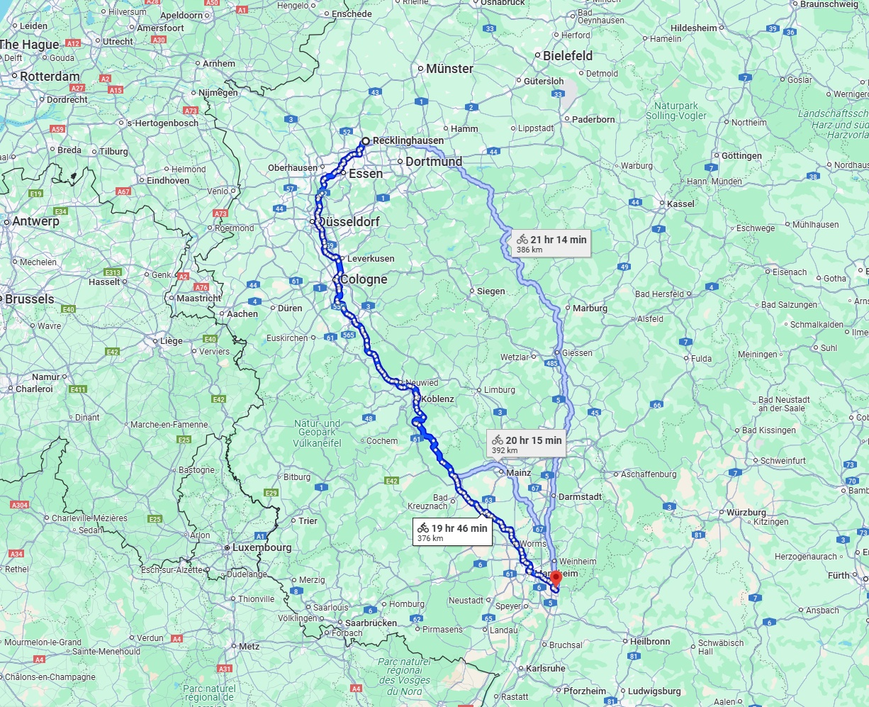 Anreise von Recklinghausen Zu Heidelberg Über 