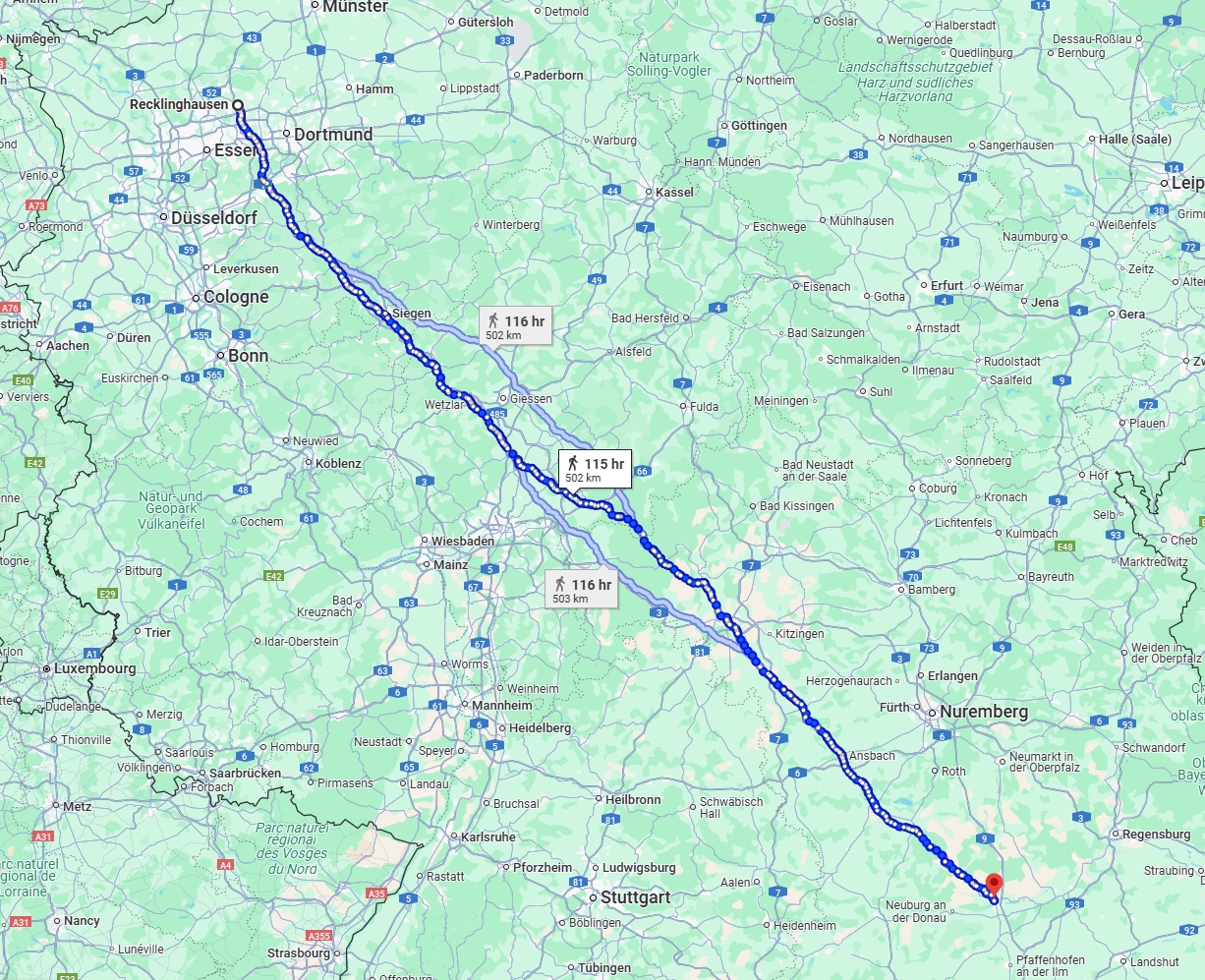 Anreise von Recklinghausen Zu Ingolstadt Über 