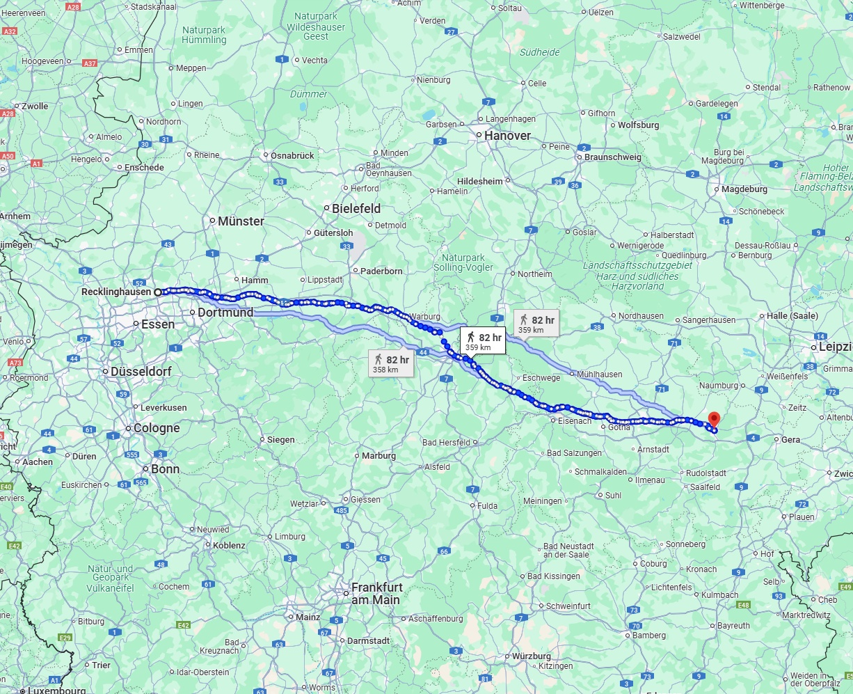 Anreise von Recklinghausen Zu Jena Über 