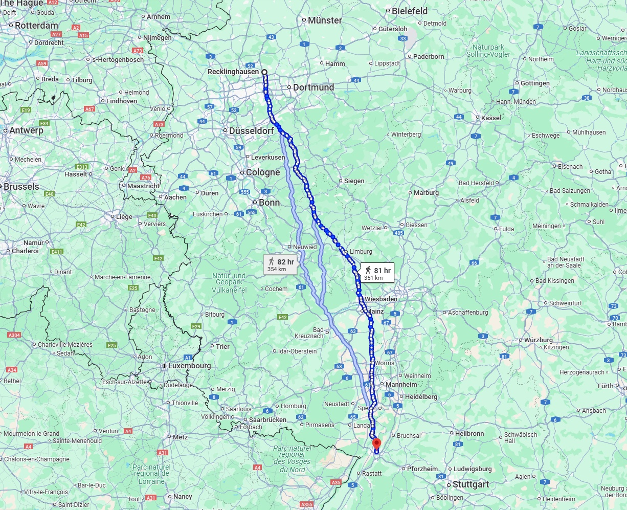 Anreise von Recklinghausen Zu Karlsruhe Über 