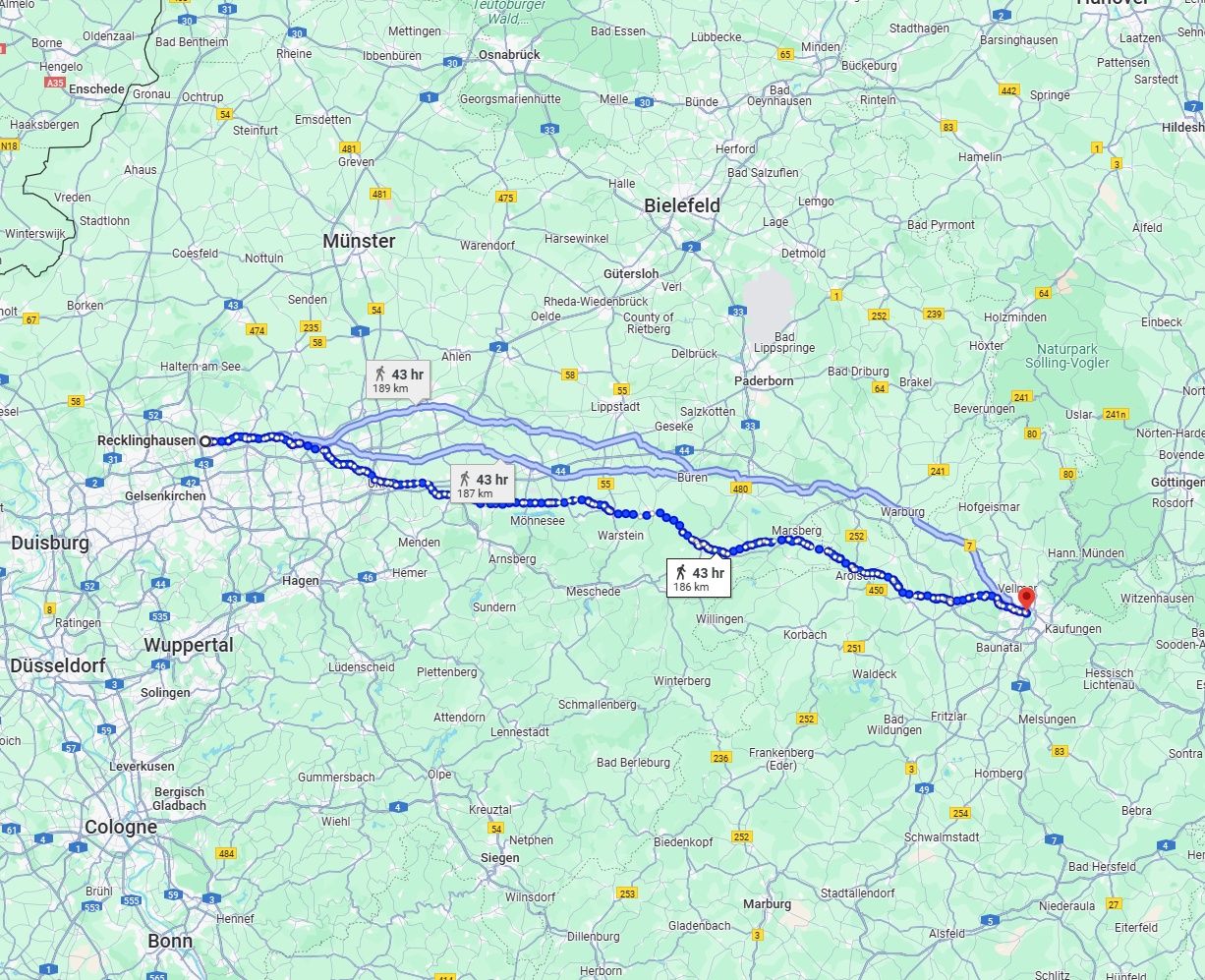Anreise von Recklinghausen Zu Kassel Über 