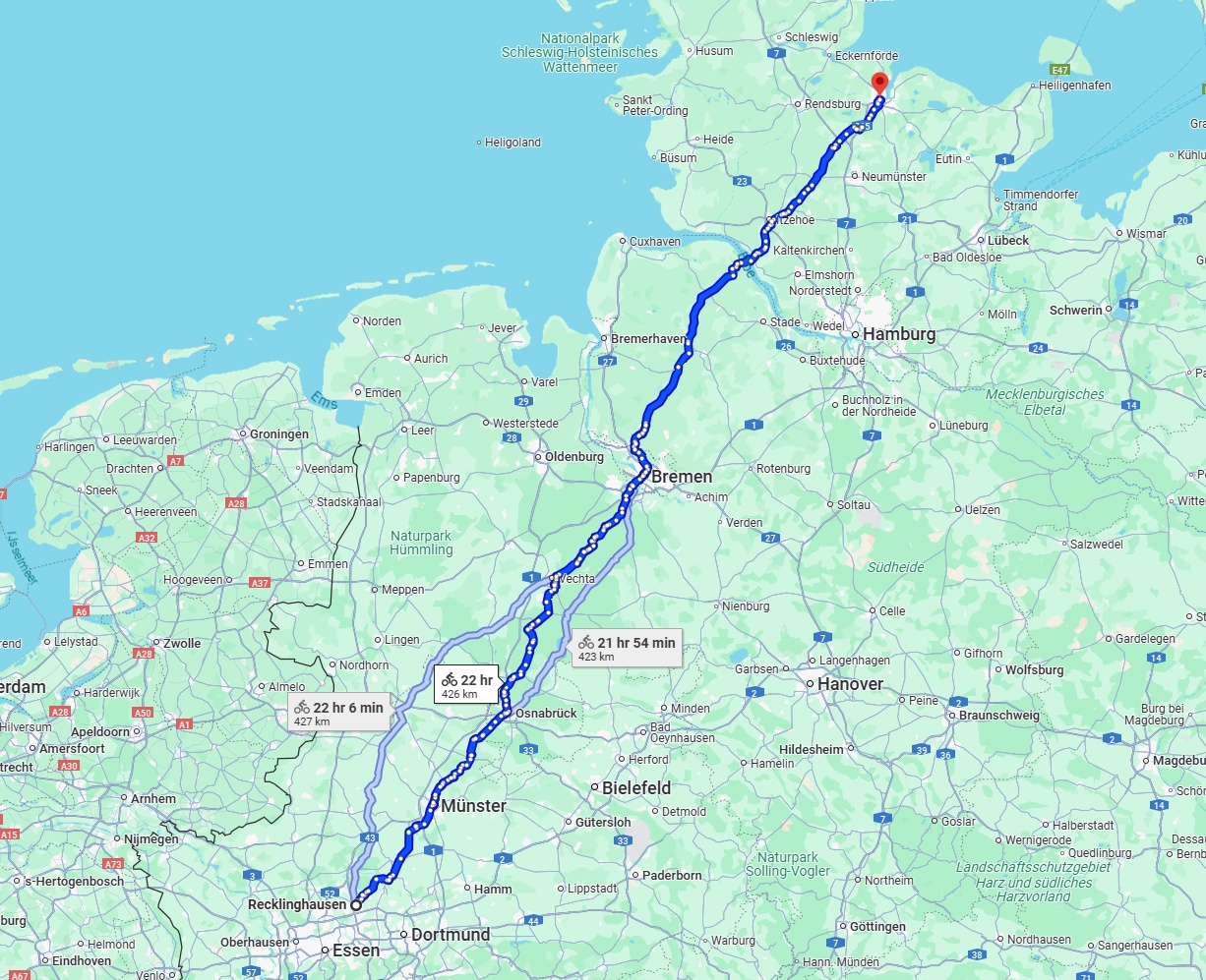 Anreise von Recklinghausen Zu Kiel Über 