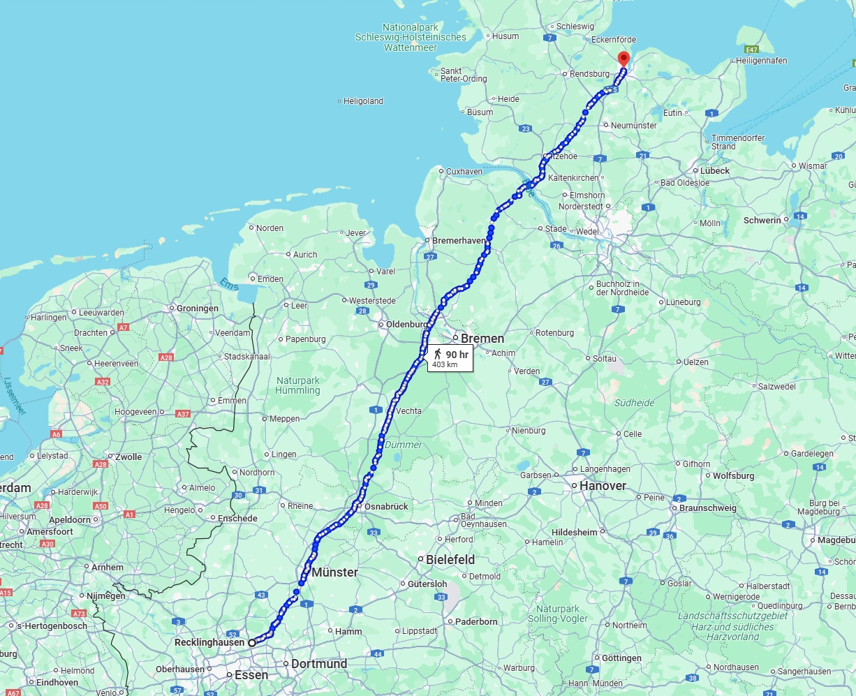 Anreise von Recklinghausen Zu Kiel Über 